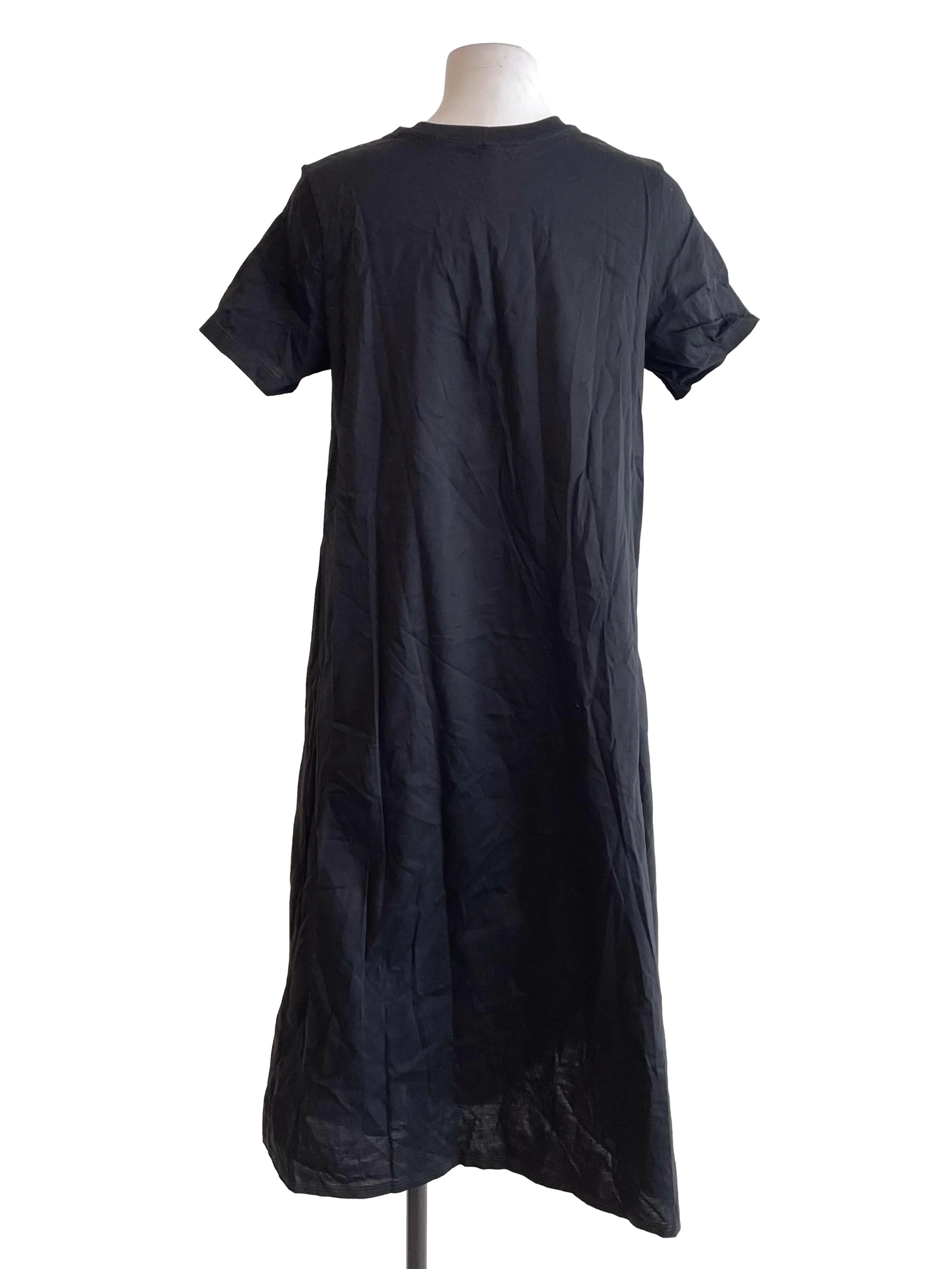 Black A-Line Tee Dress - Image 2