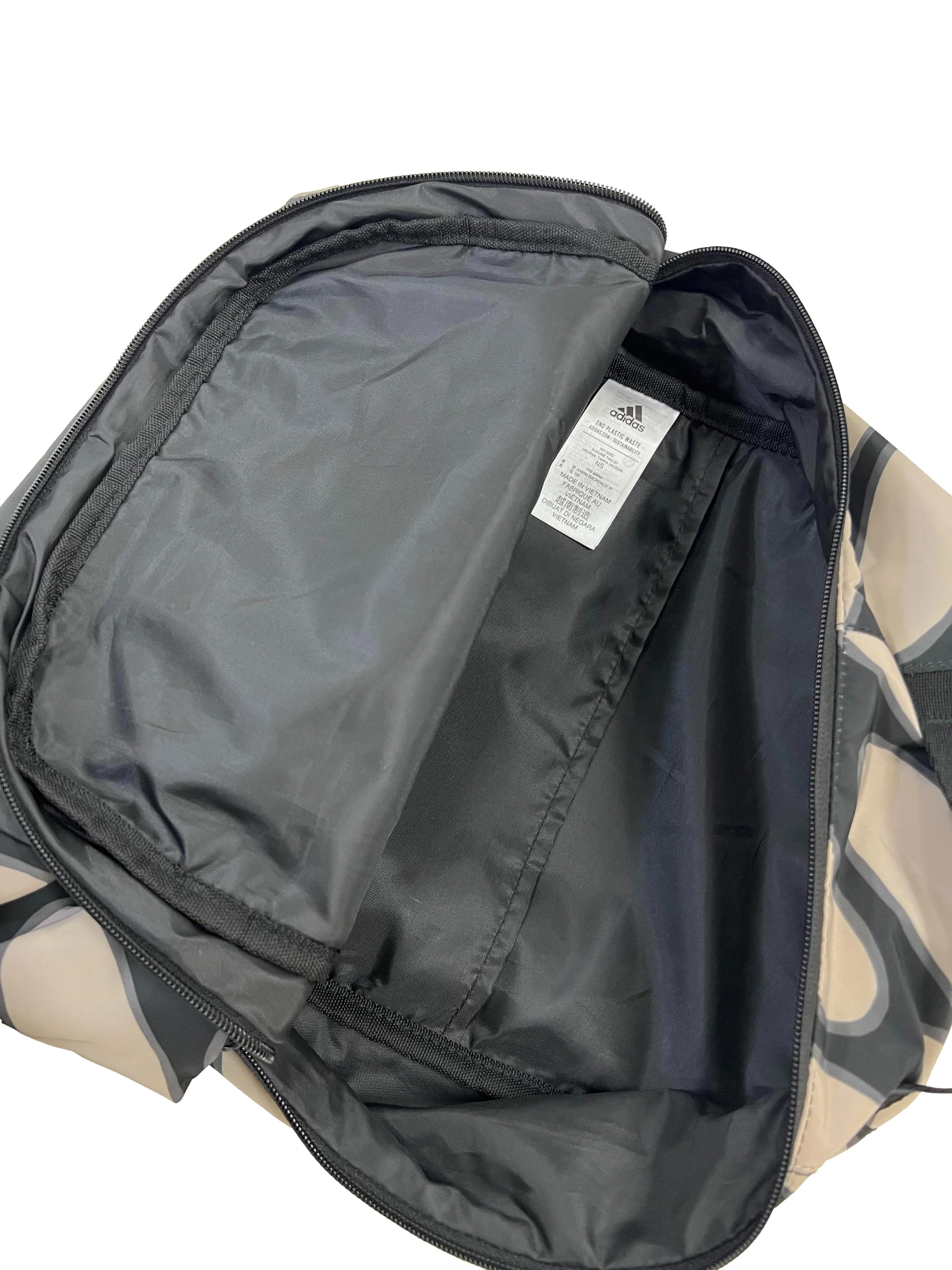 Black And Brown Abstract Adidas X Marimekko Backpack - Image 5