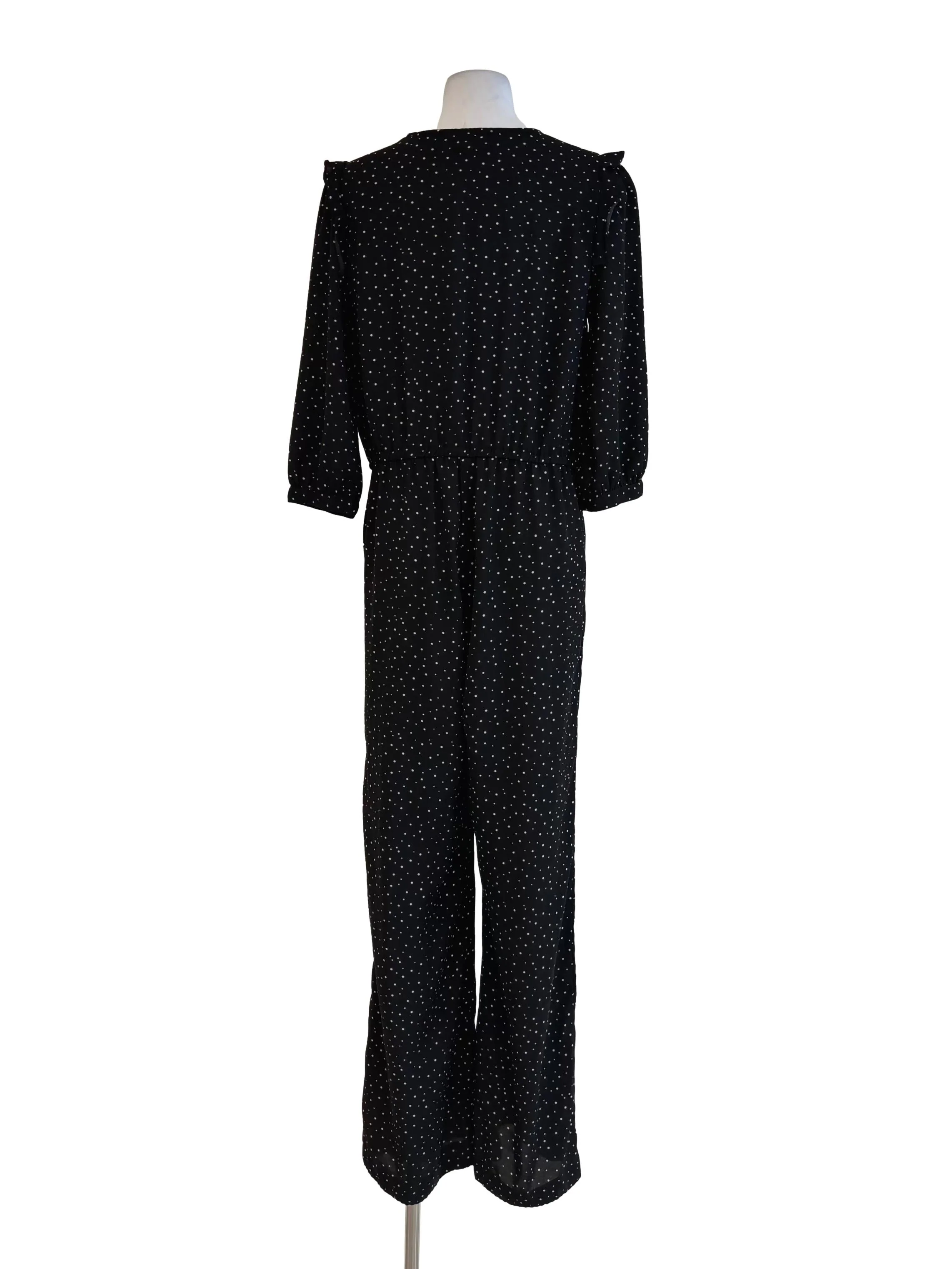 Black And White Polka Dot Jumpsuit - Image 2