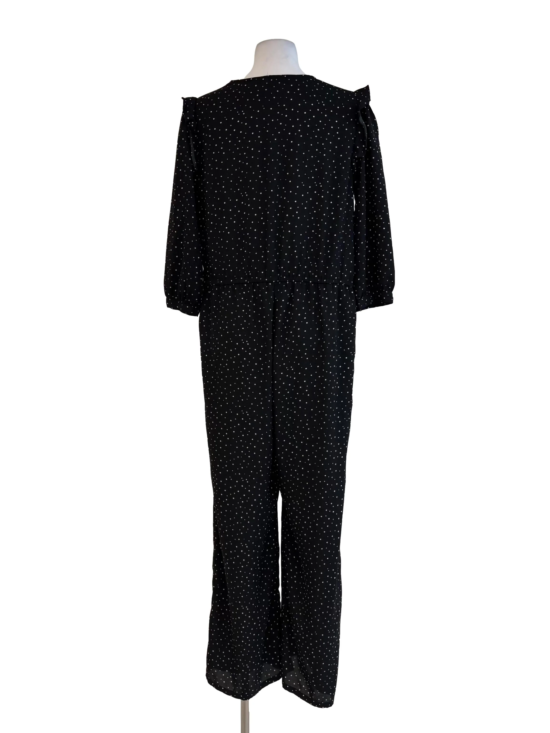 Black And White Polka Dot Jumpsuit - Image 2