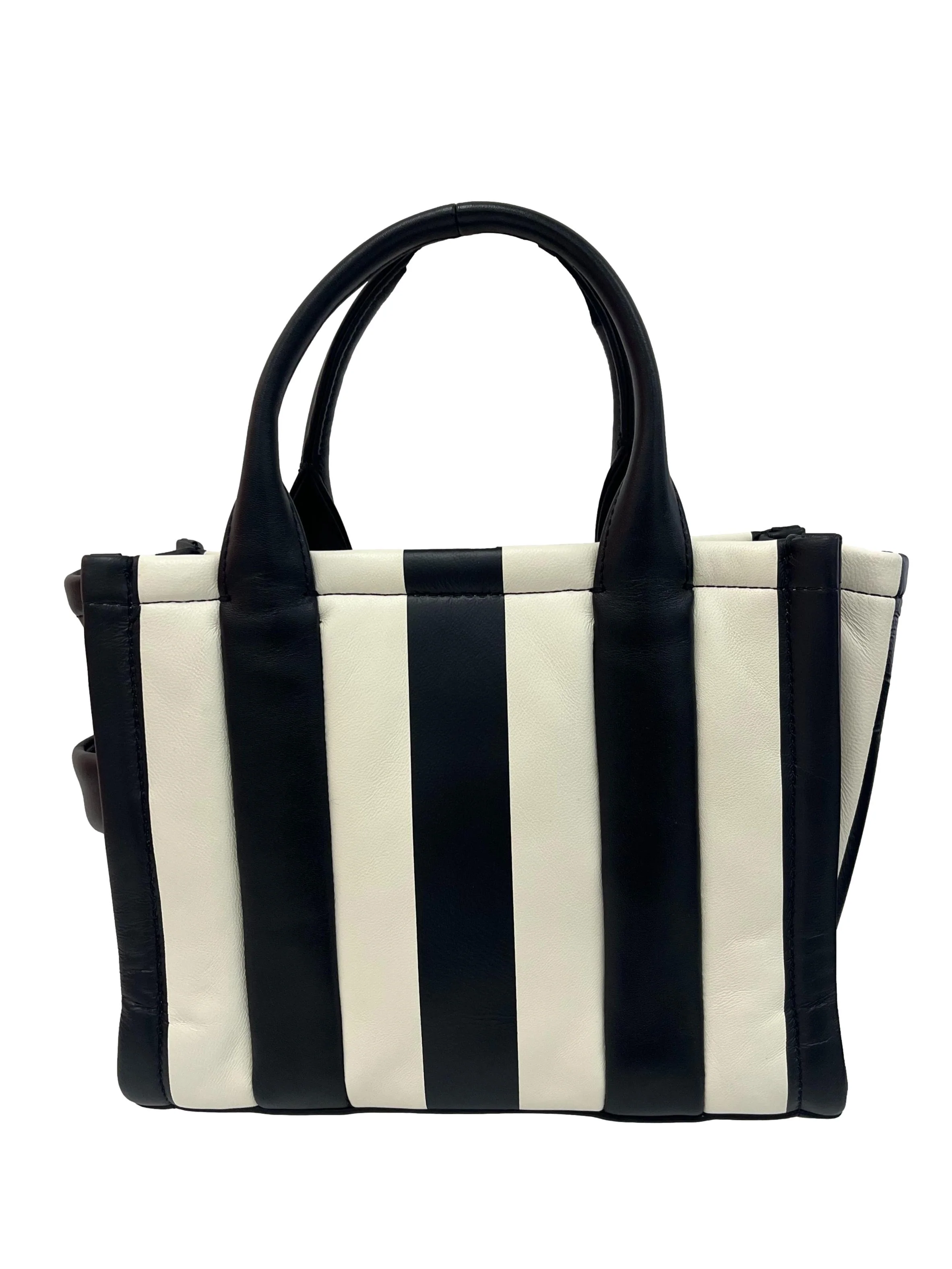 Black And White The Striped Small Tote Bag CSN - Image 2