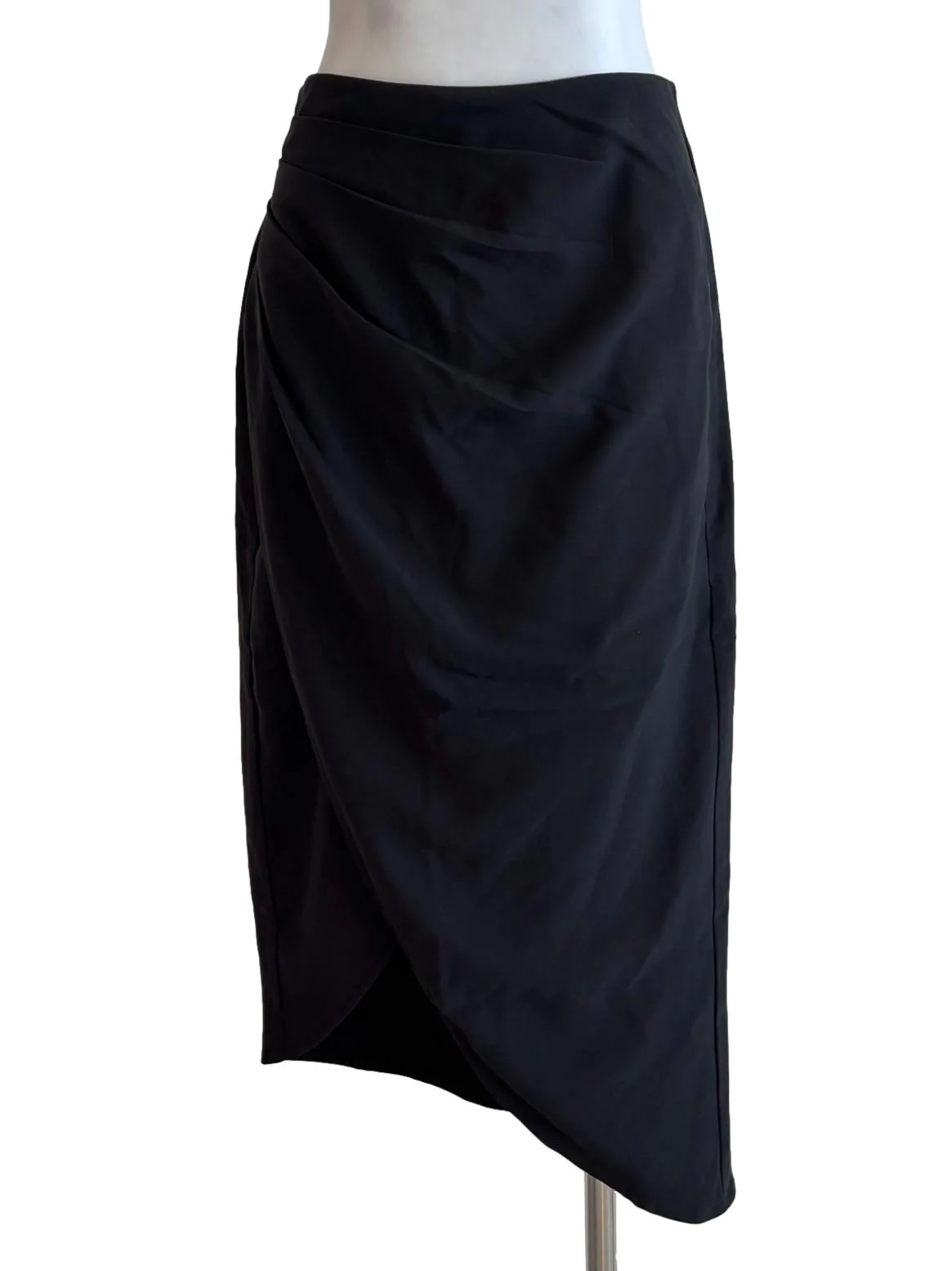 Black Asymmetrical Pencil Skirt