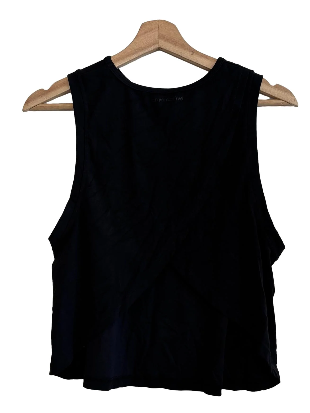 Black Cross Back Tank Top - Image 2