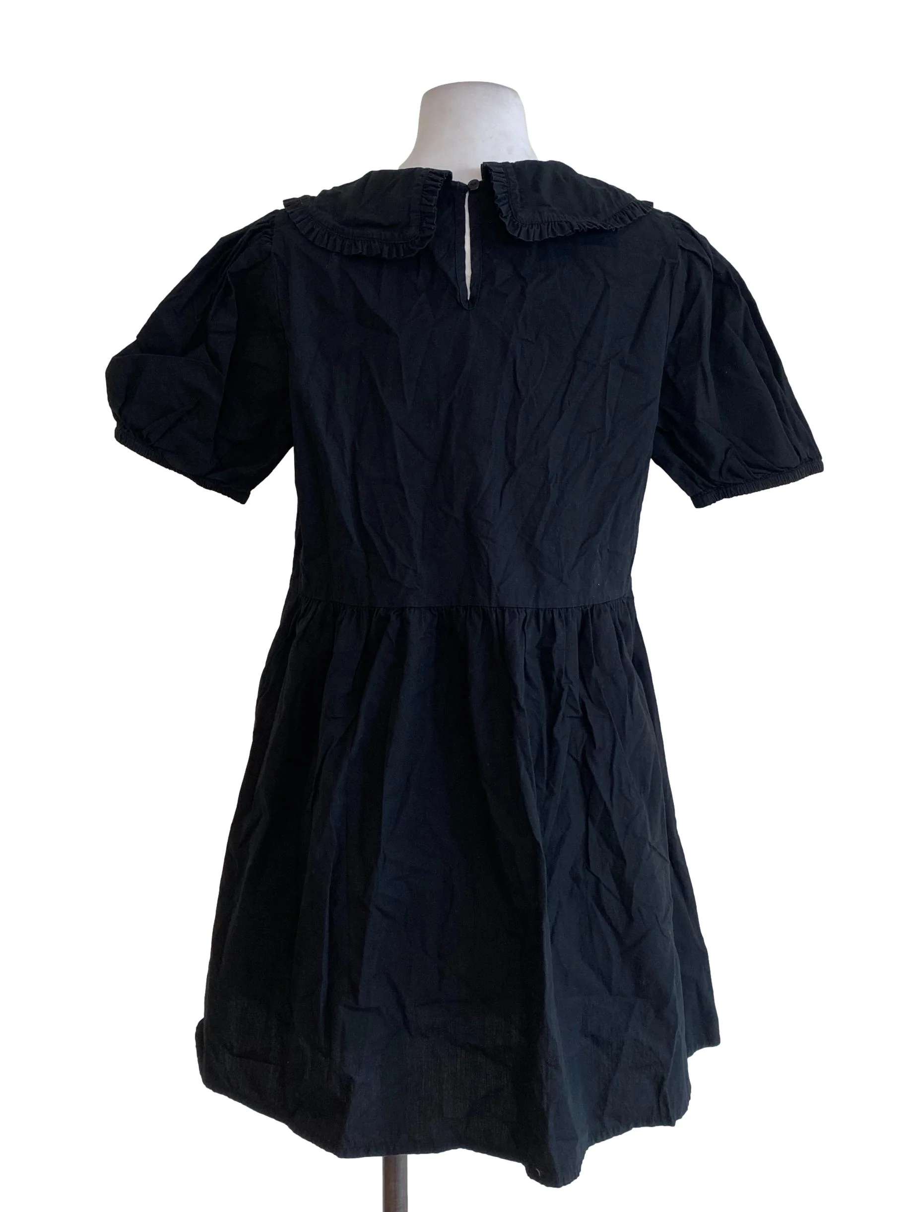 Black Blouson Mini Dress - Image 2