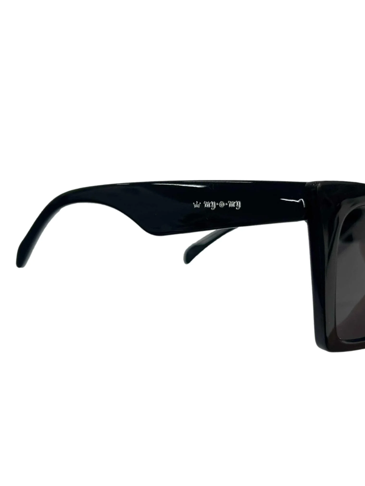 Black Boxy Cat Eye Sunglasses - Image 3