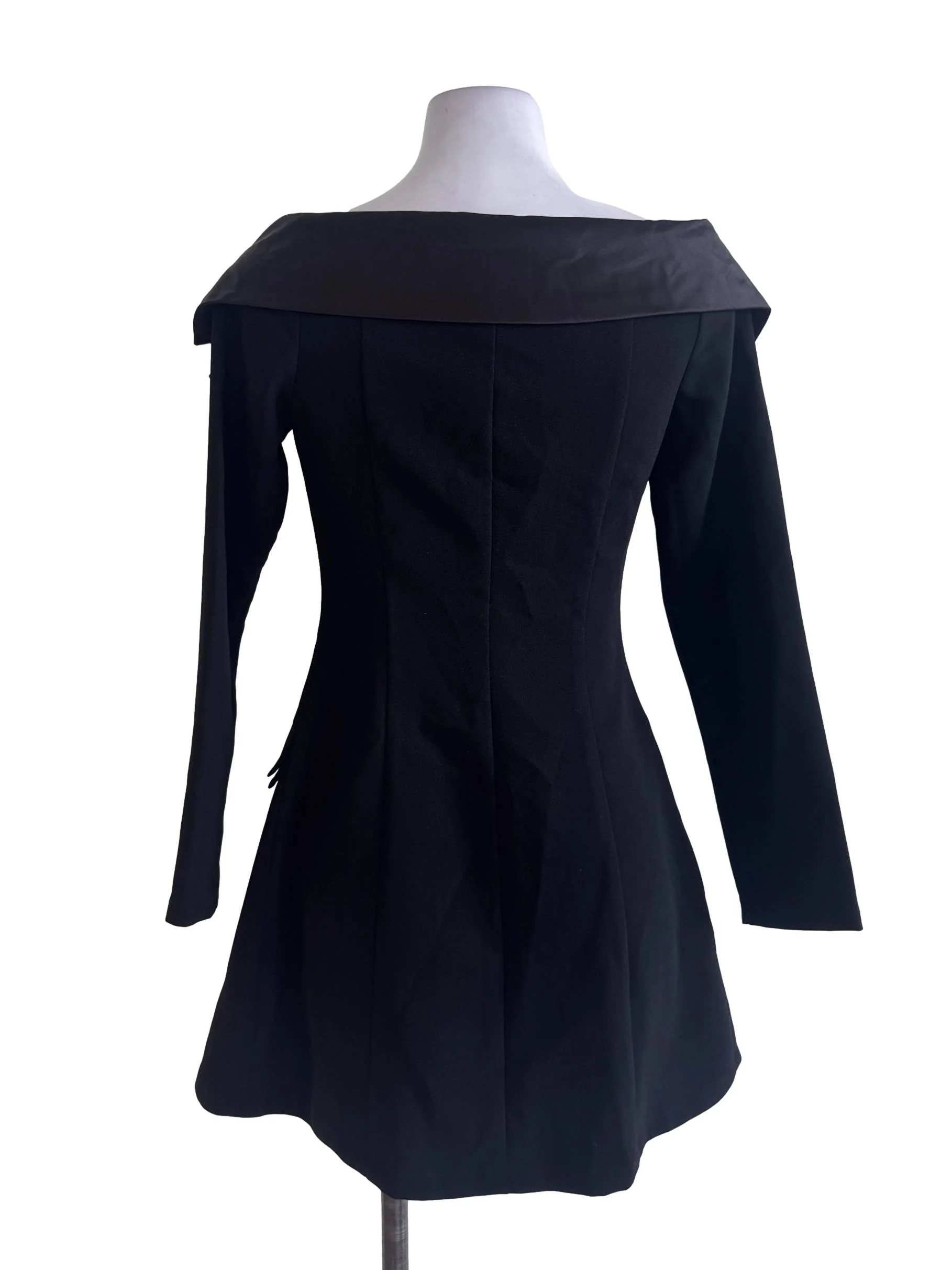 Black Buttoned Dress - Image 2