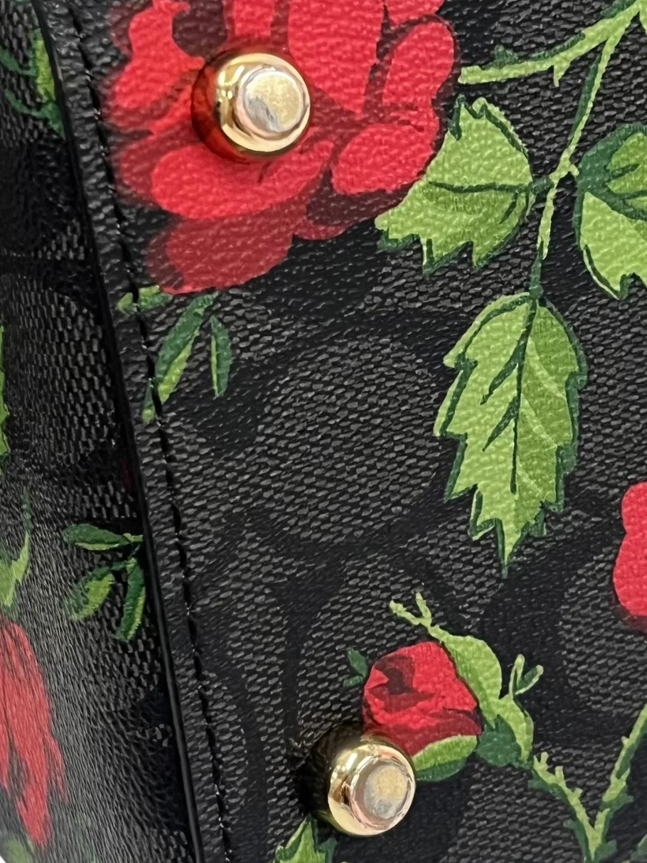 Black Rowan Satchel In Signature Canvas With Fairytale Rose Print CSN - Image 7