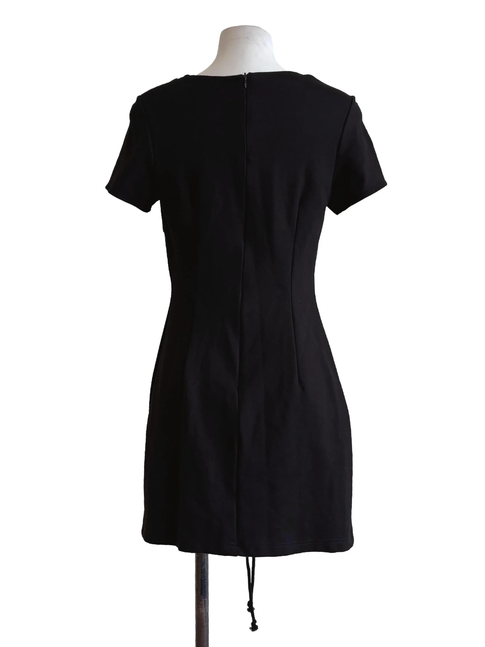 Black Cotton Corset Dress YHF - Image 2