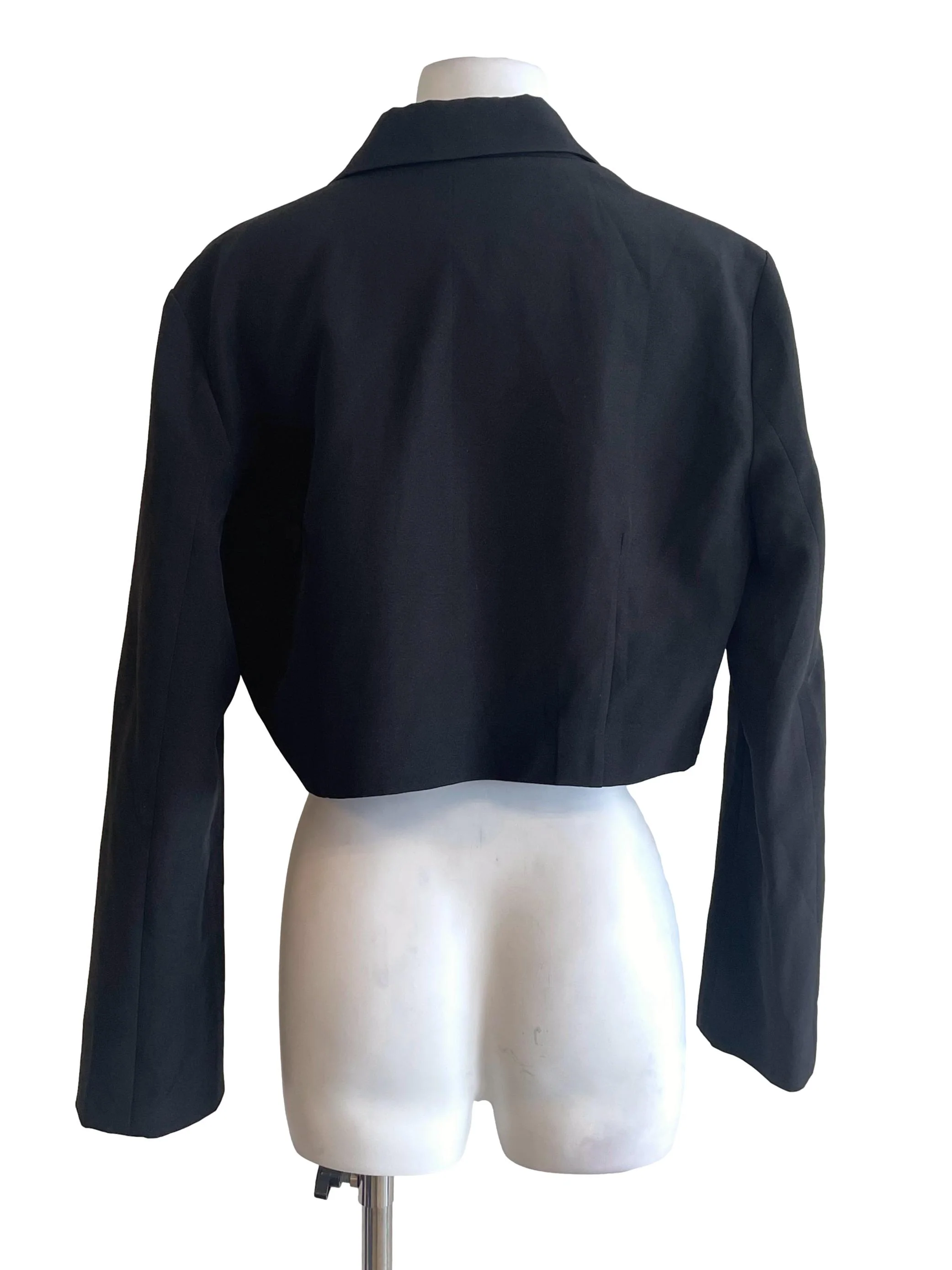 Black Crop Blazer - Image 2
