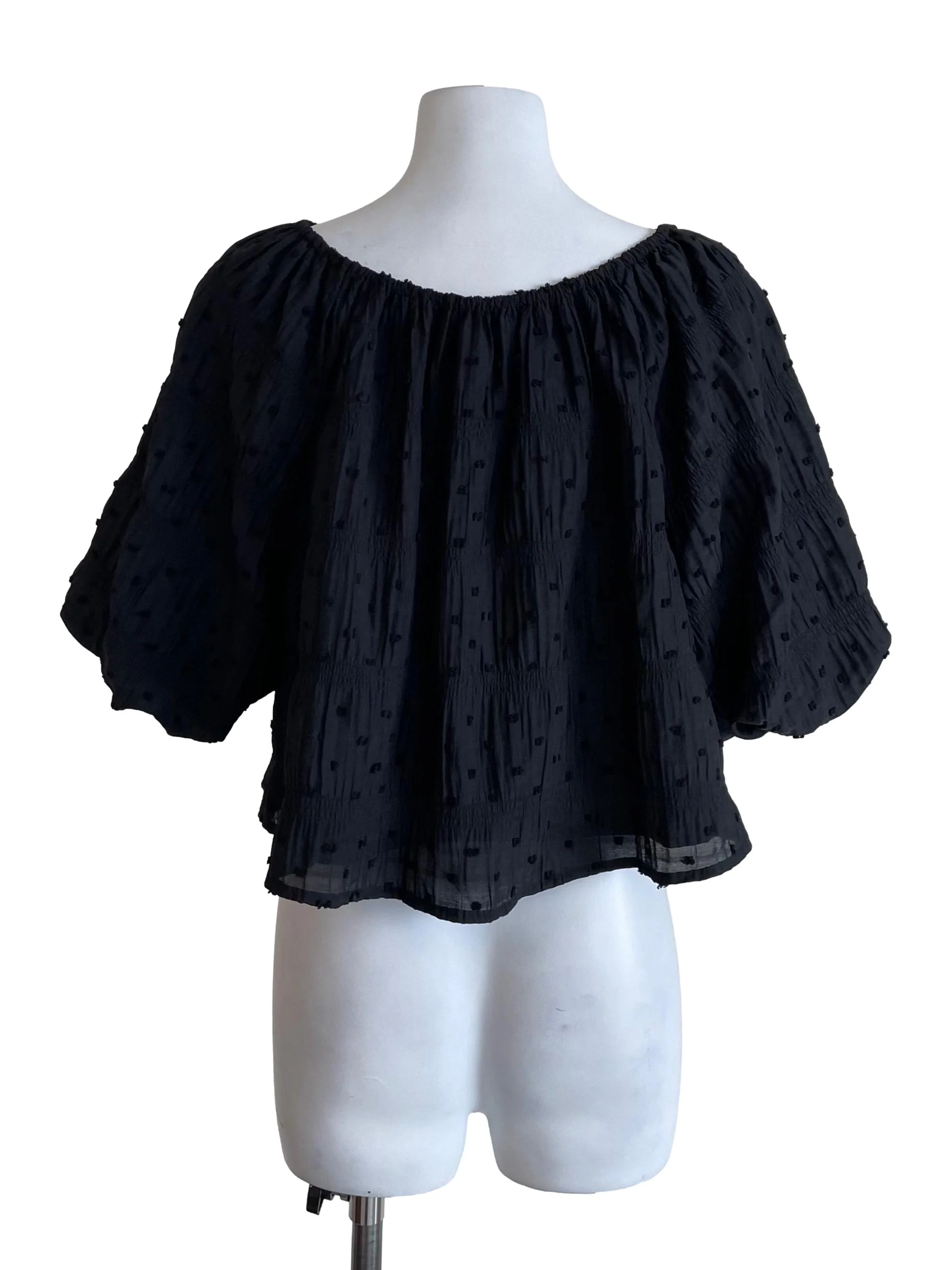 Black Dots Textured Top - Image 2