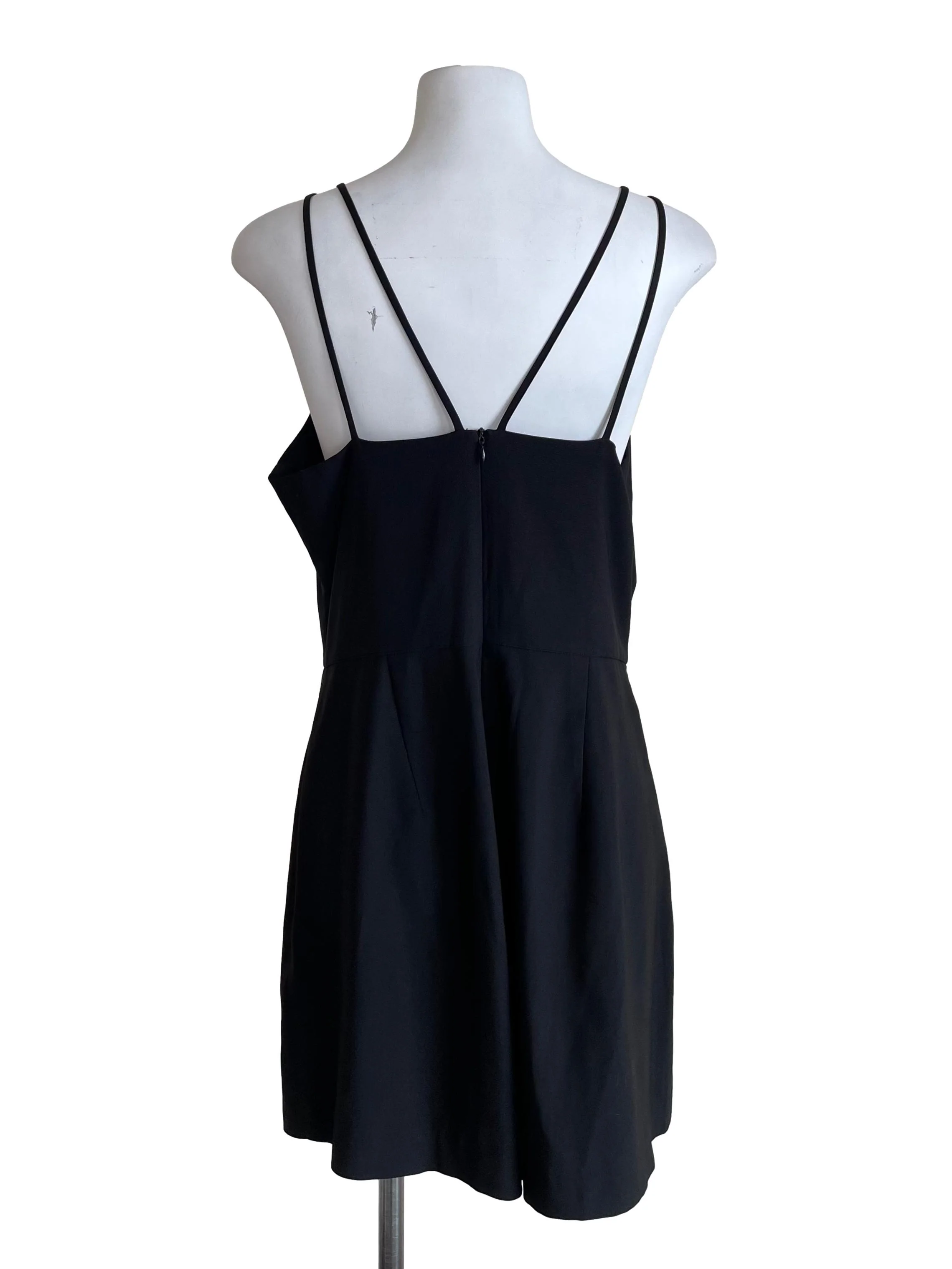 Black Double Straps Cami Romper - Image 2
