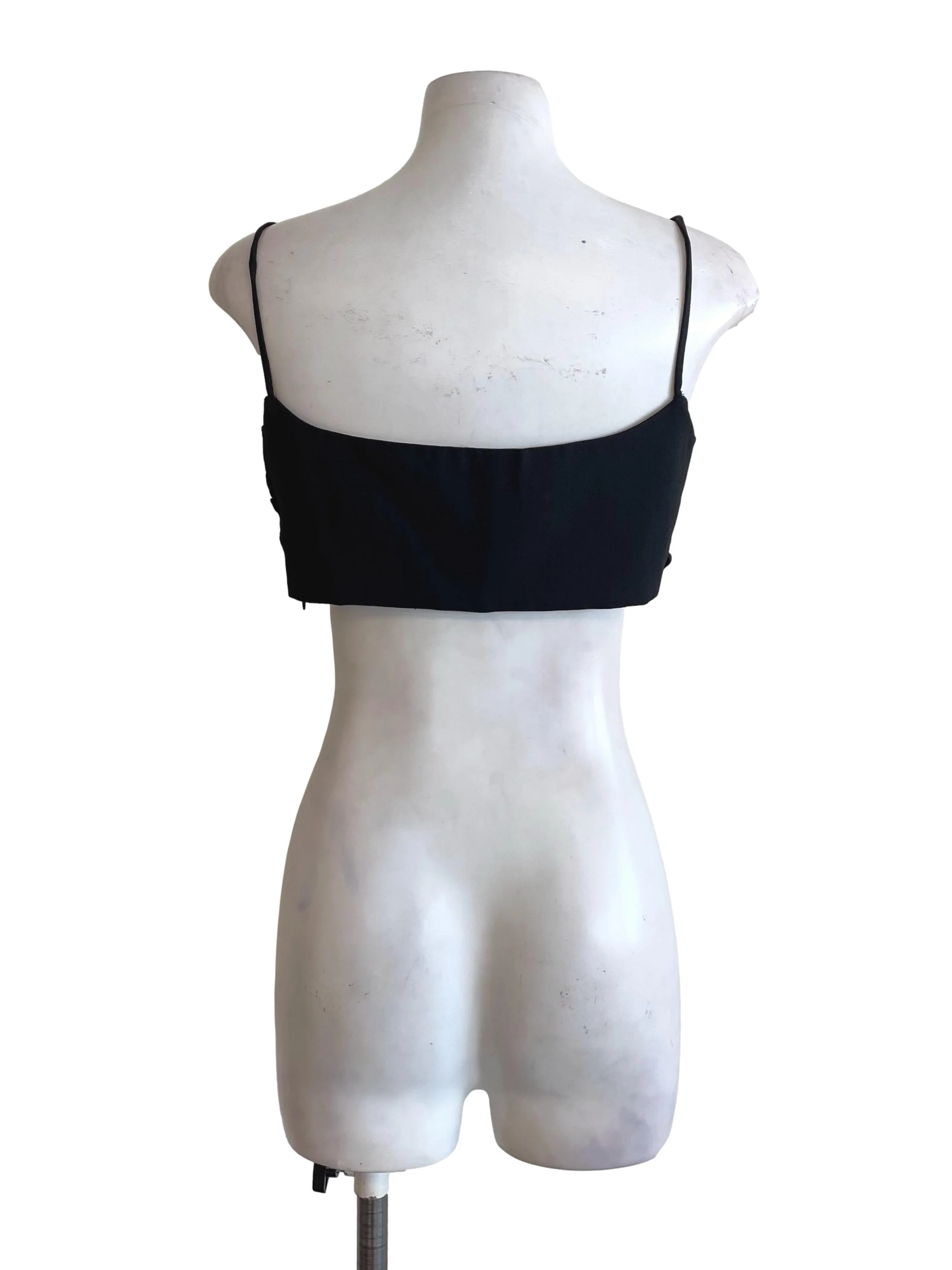 Black Draped Tube Top - Image 2