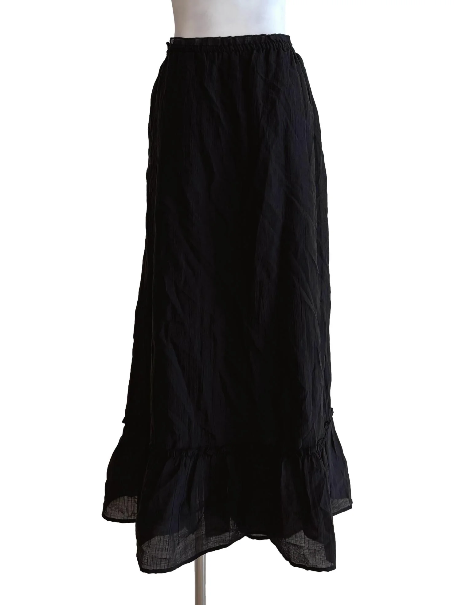 Black Drop Waist Flowy Skirt - Image 2