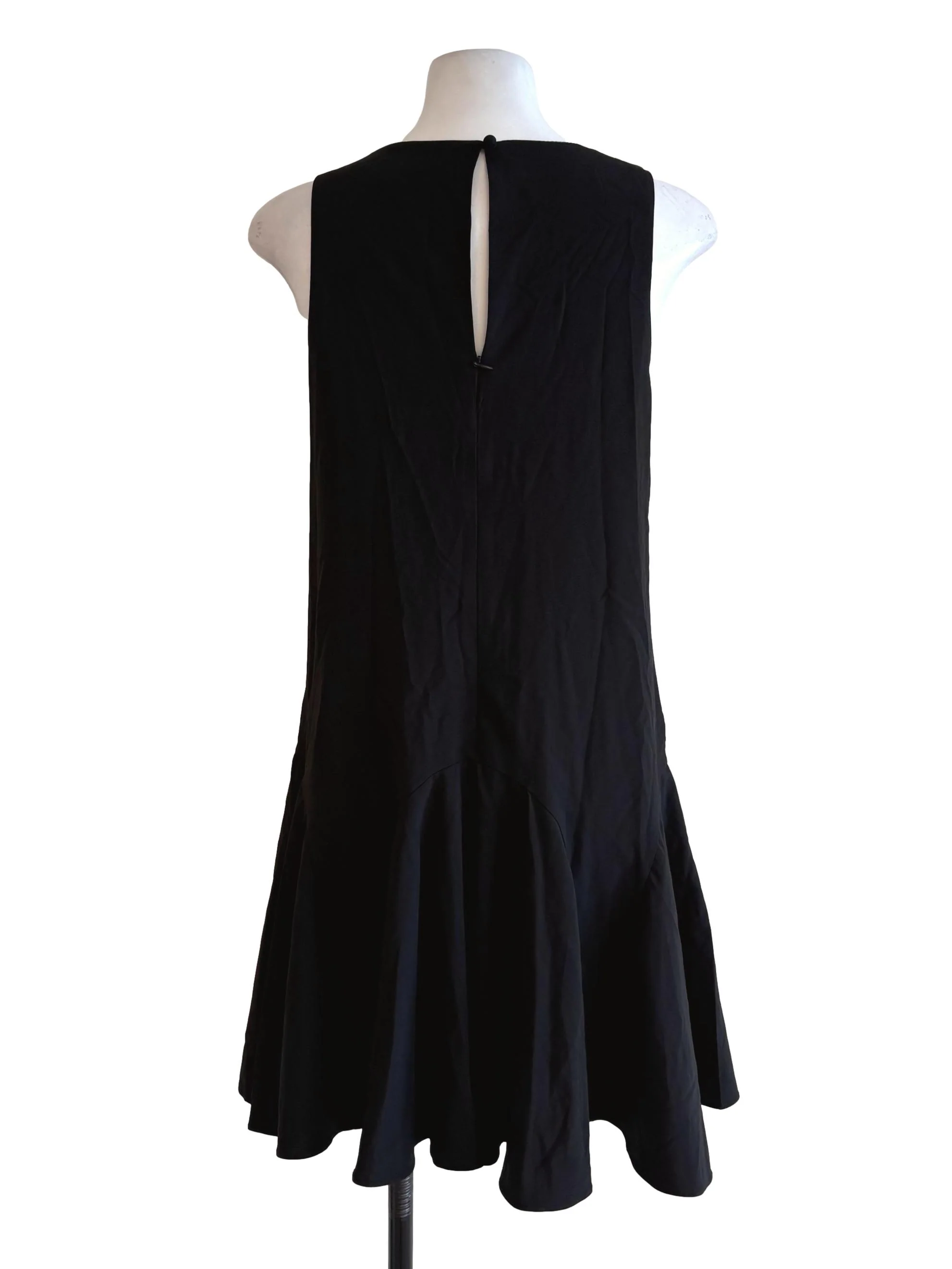 Black Flounce Shift Dress - Image 2