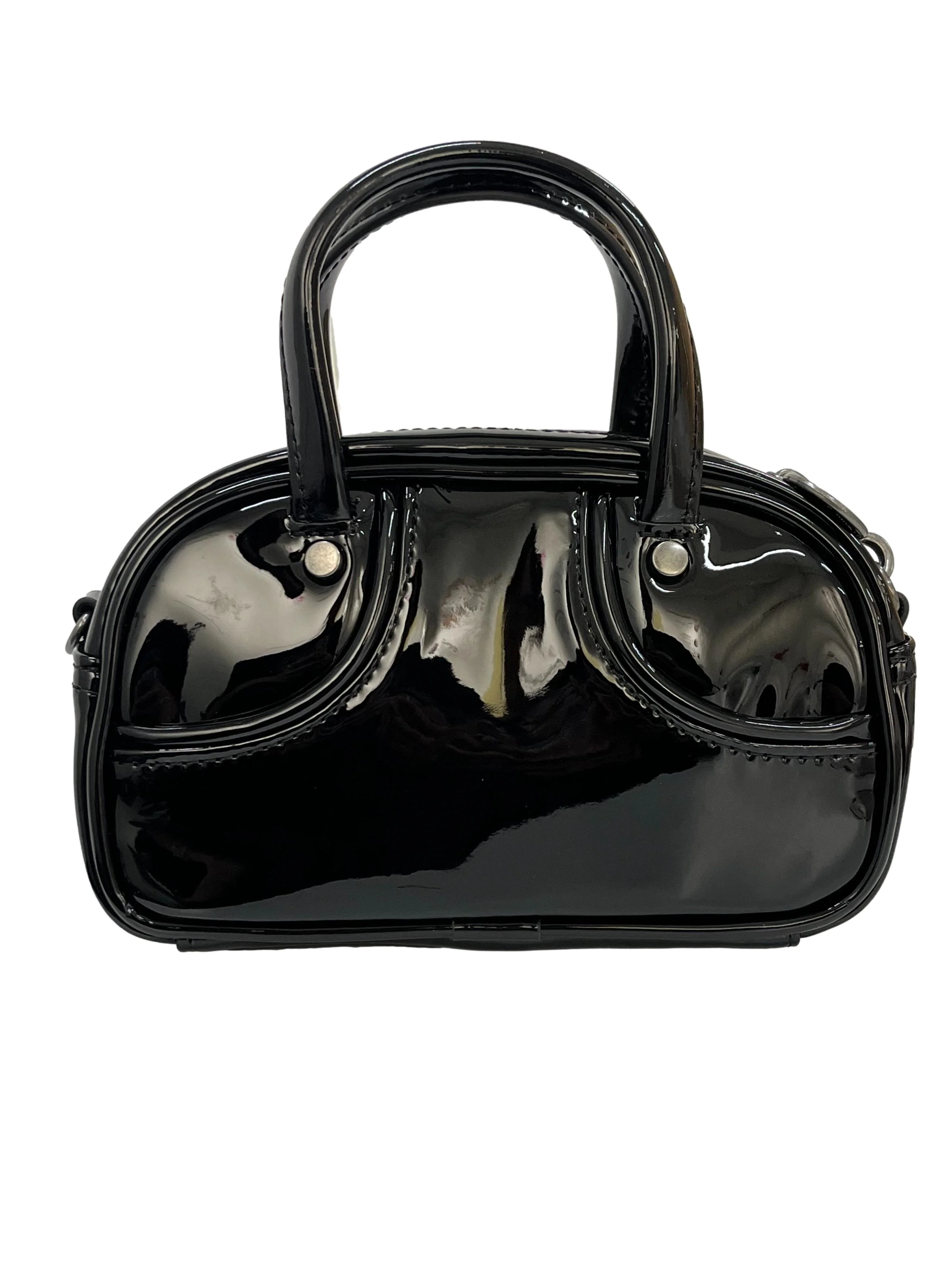 Black Glossy Mini Bag - Image 2