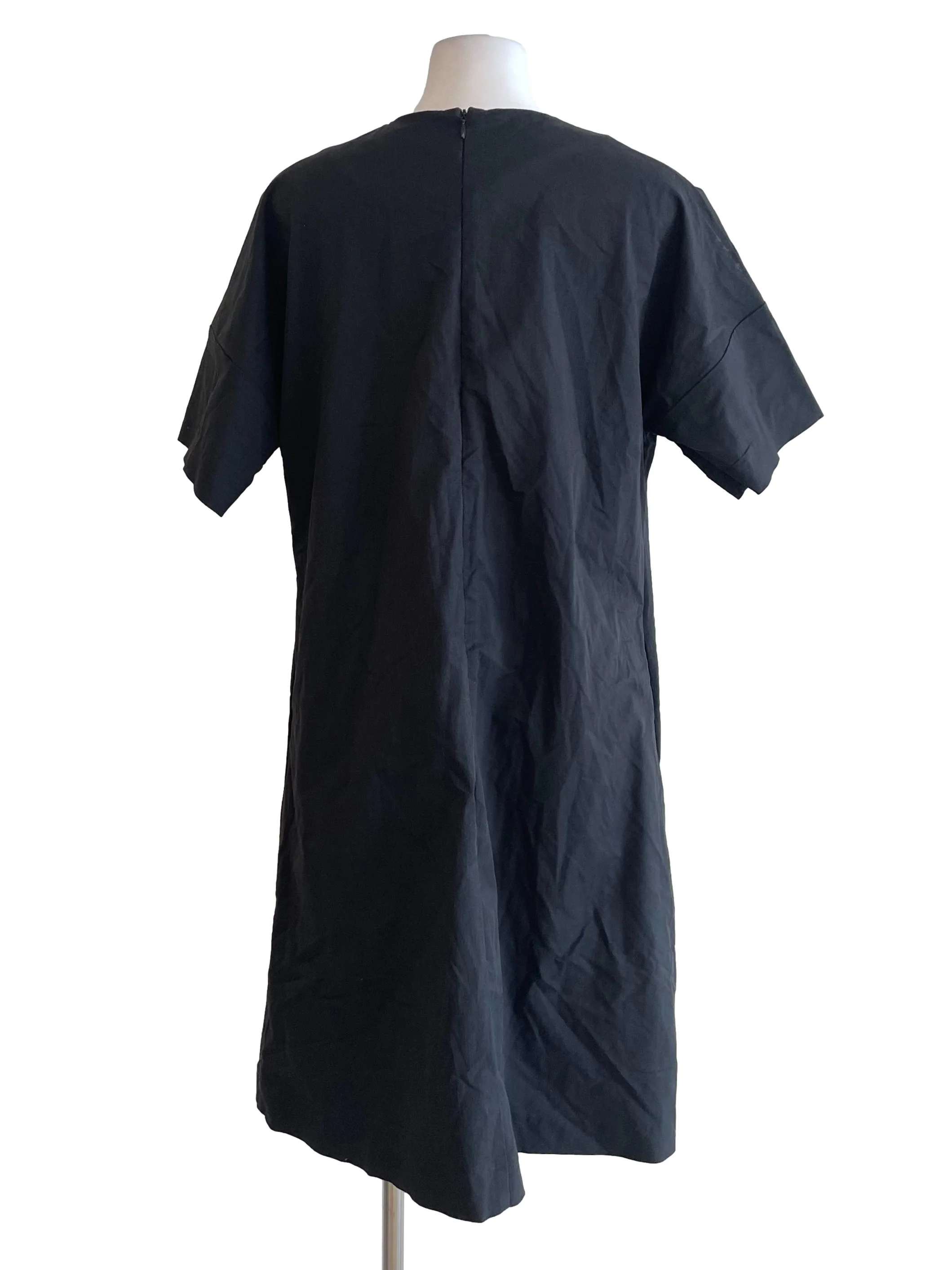 Black Godet Tee Dress - Image 2