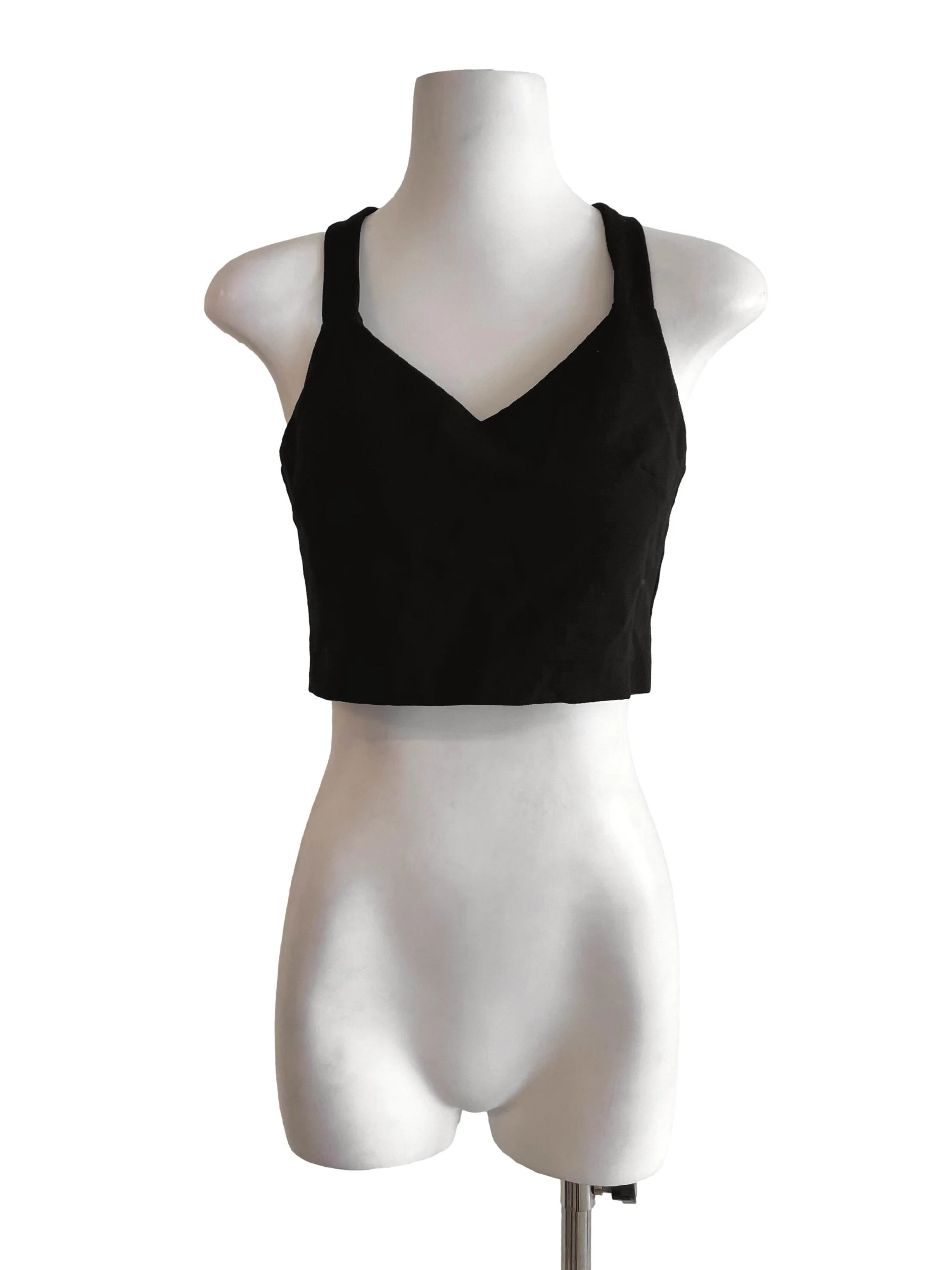 Black Halter Neck Crop Top