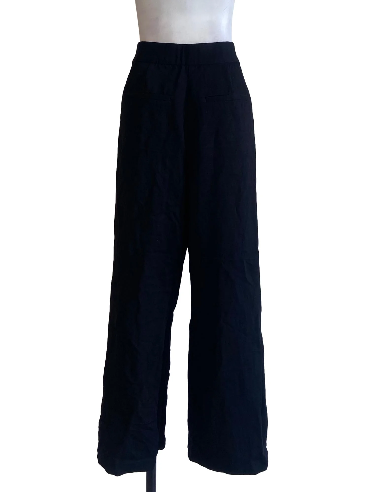 Black Herringbone Straight Pants - Image 2