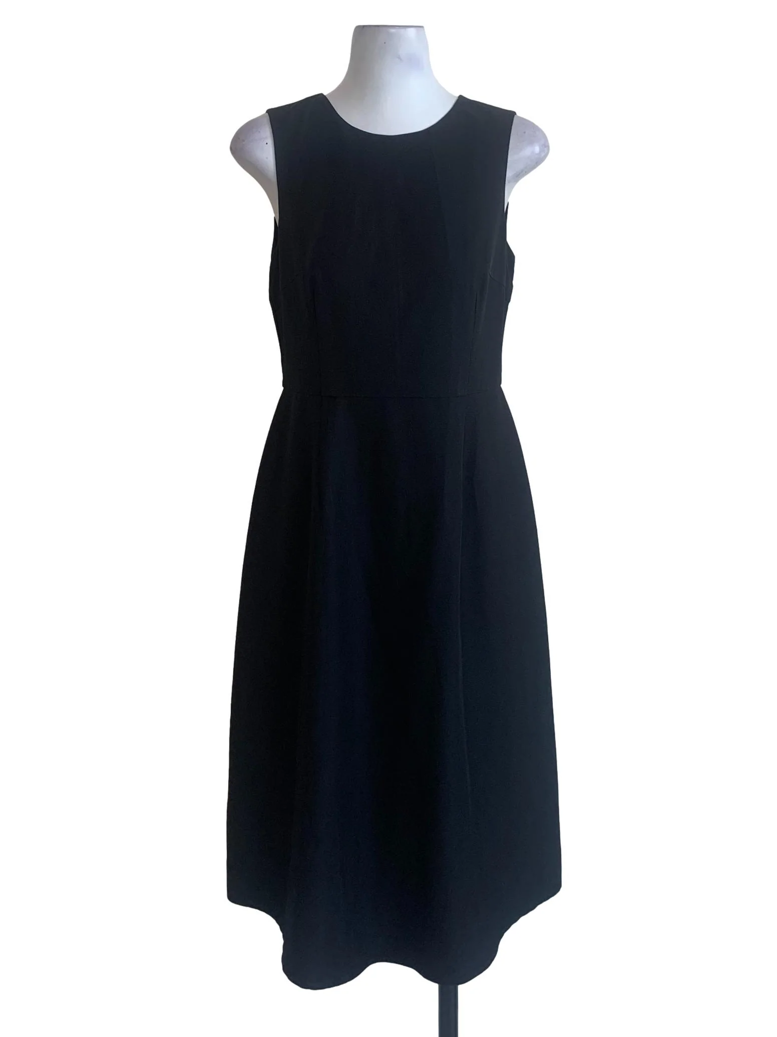 Black Jewel Neck Dress