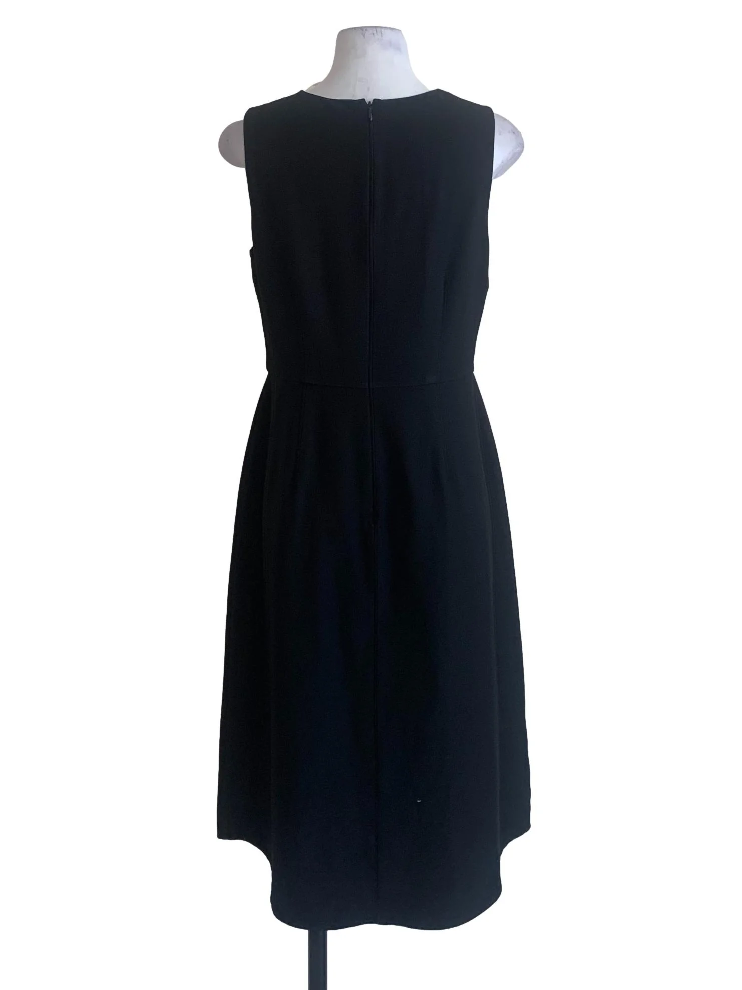 Black Jewel Neck Dress - Image 2