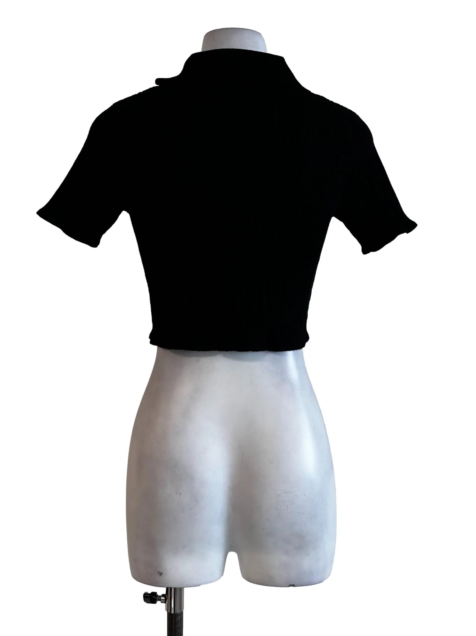 Black Knitted Collar Top - Image 2