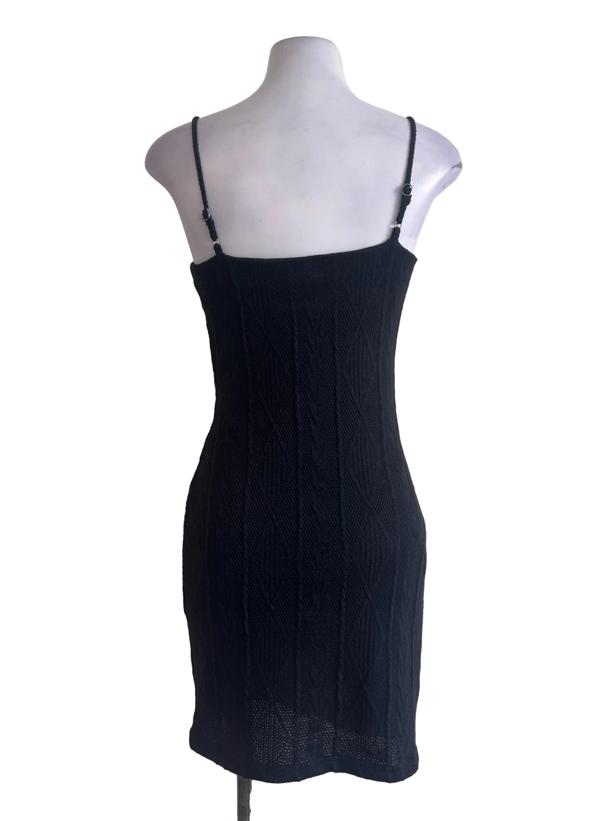 Black Knitted Dress - Image 2