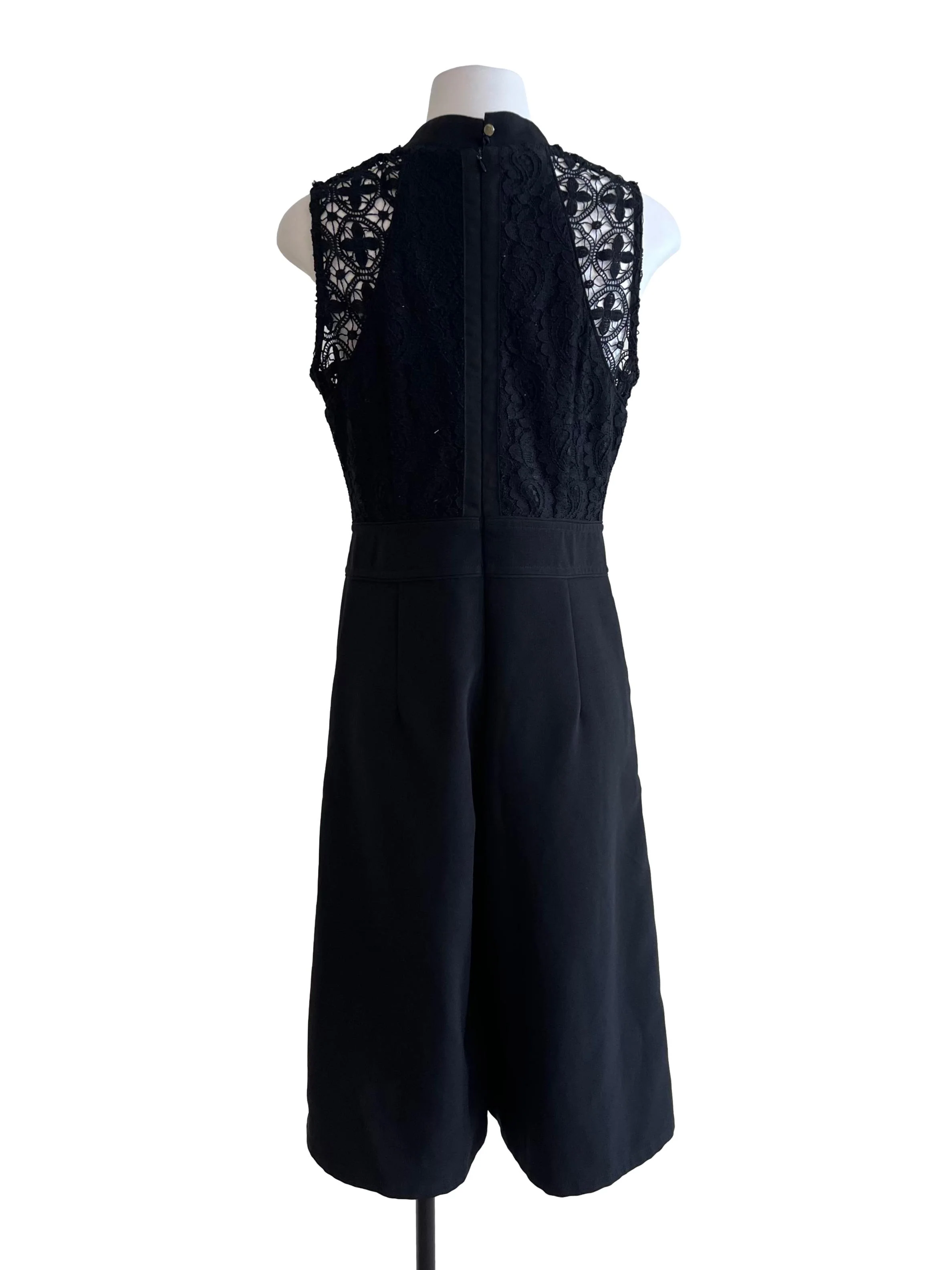 Black Lace Sleeves Jumpsuit - Image 2