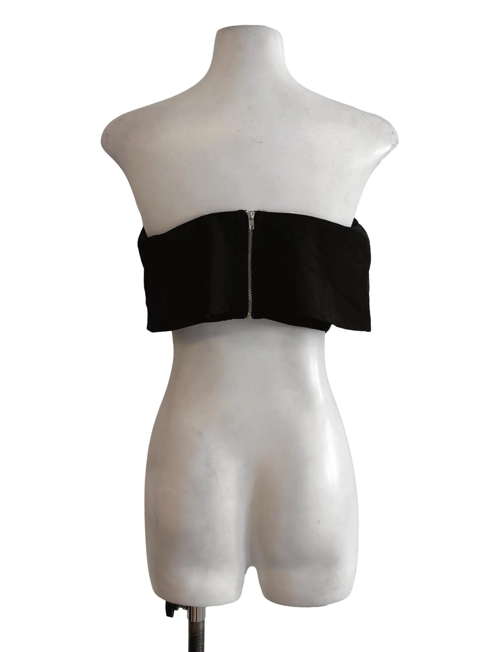Black Layered Ruffle Tube Top - Image 2