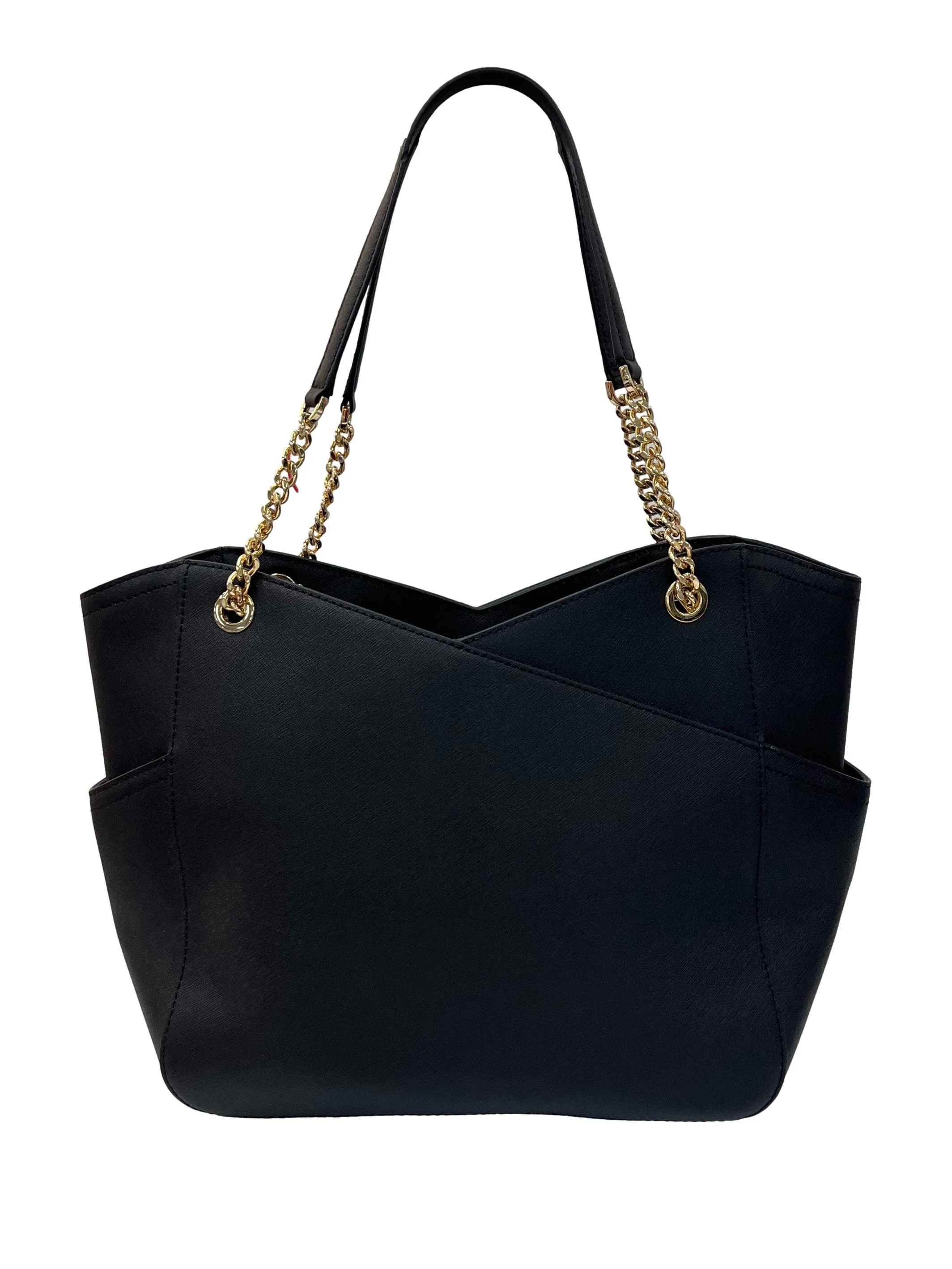 Black Leather Jet Set Large Shoulder Bag CSN - Image 2