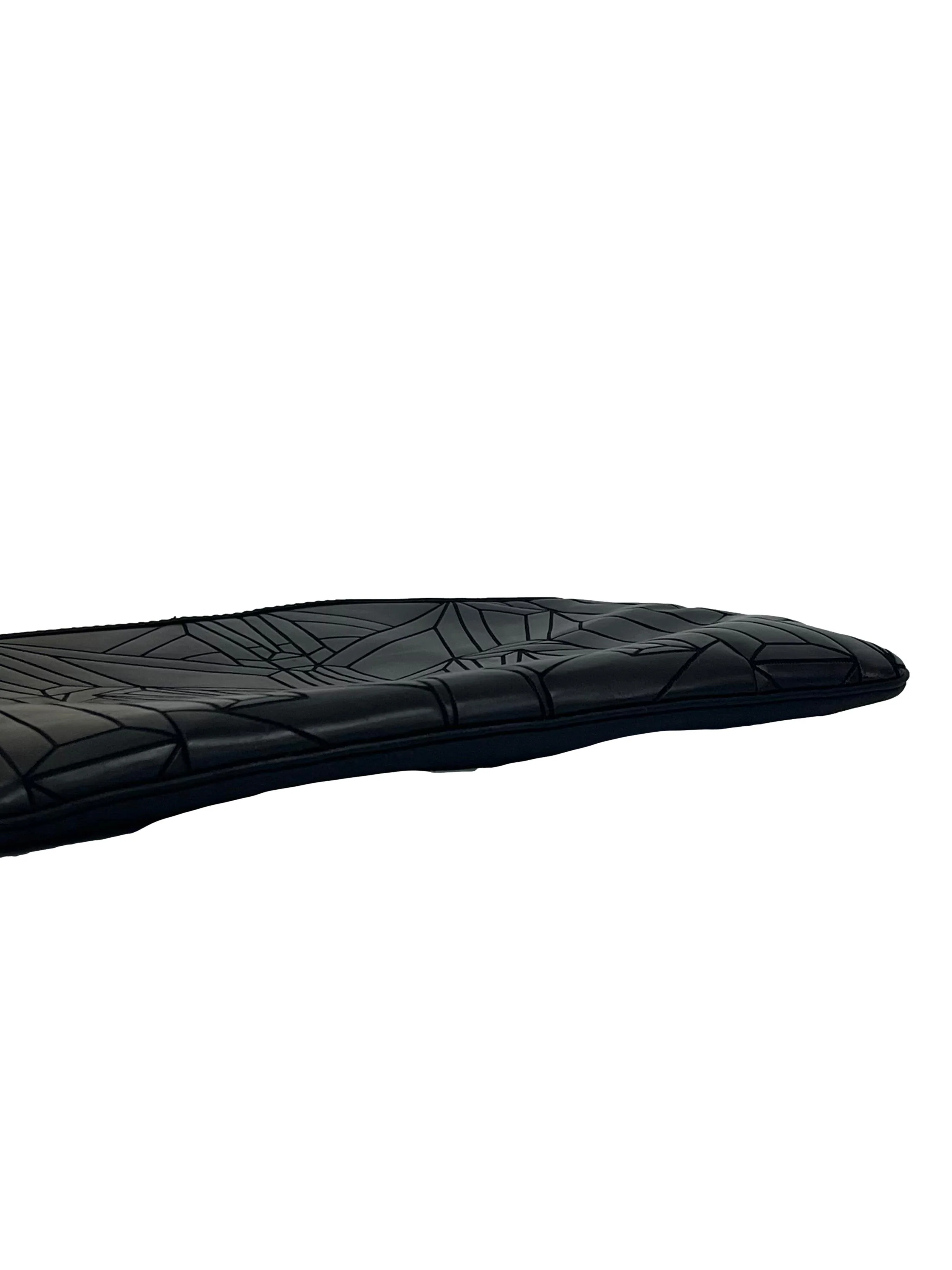 Black Leather Medium Aren Wristlet Zip In Maxi Monogram Leather Pouch CSN - Image 3