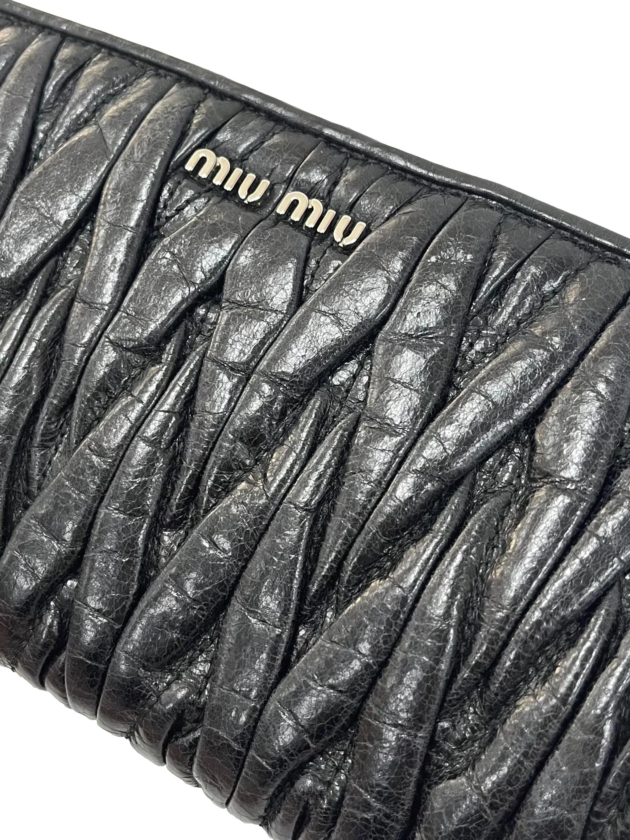 Black Leather Matelasse Clutch CSN - Image 4