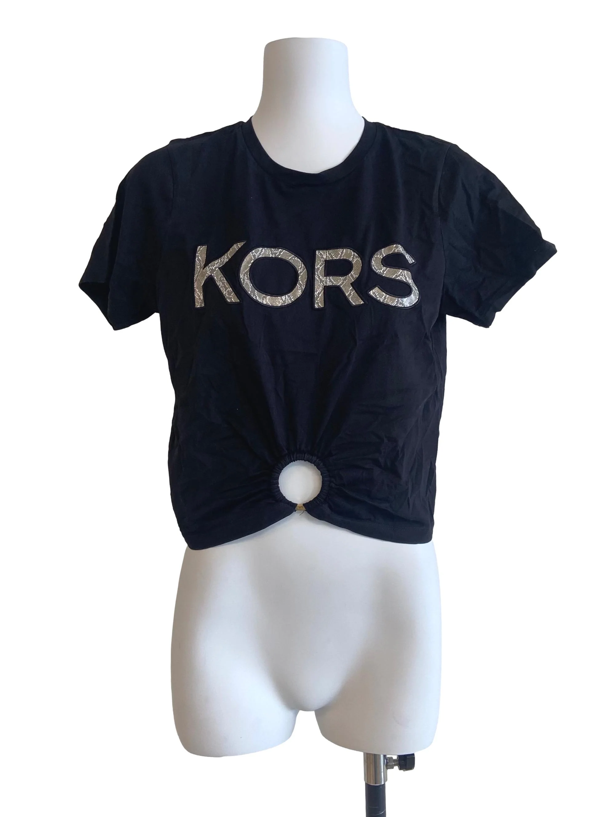 Black Logo Twill Top