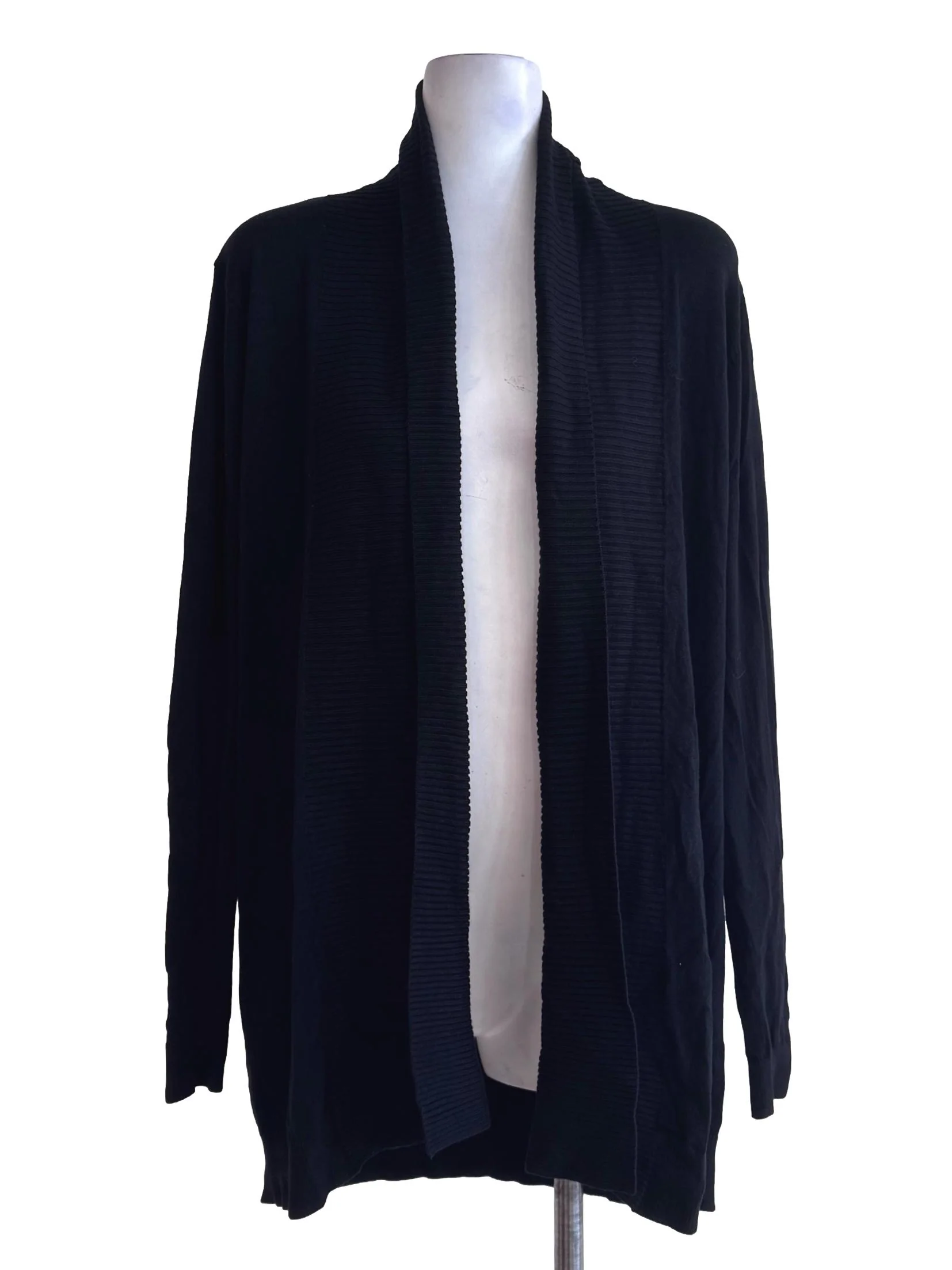 Black Long Sleeve Knit Cardigan