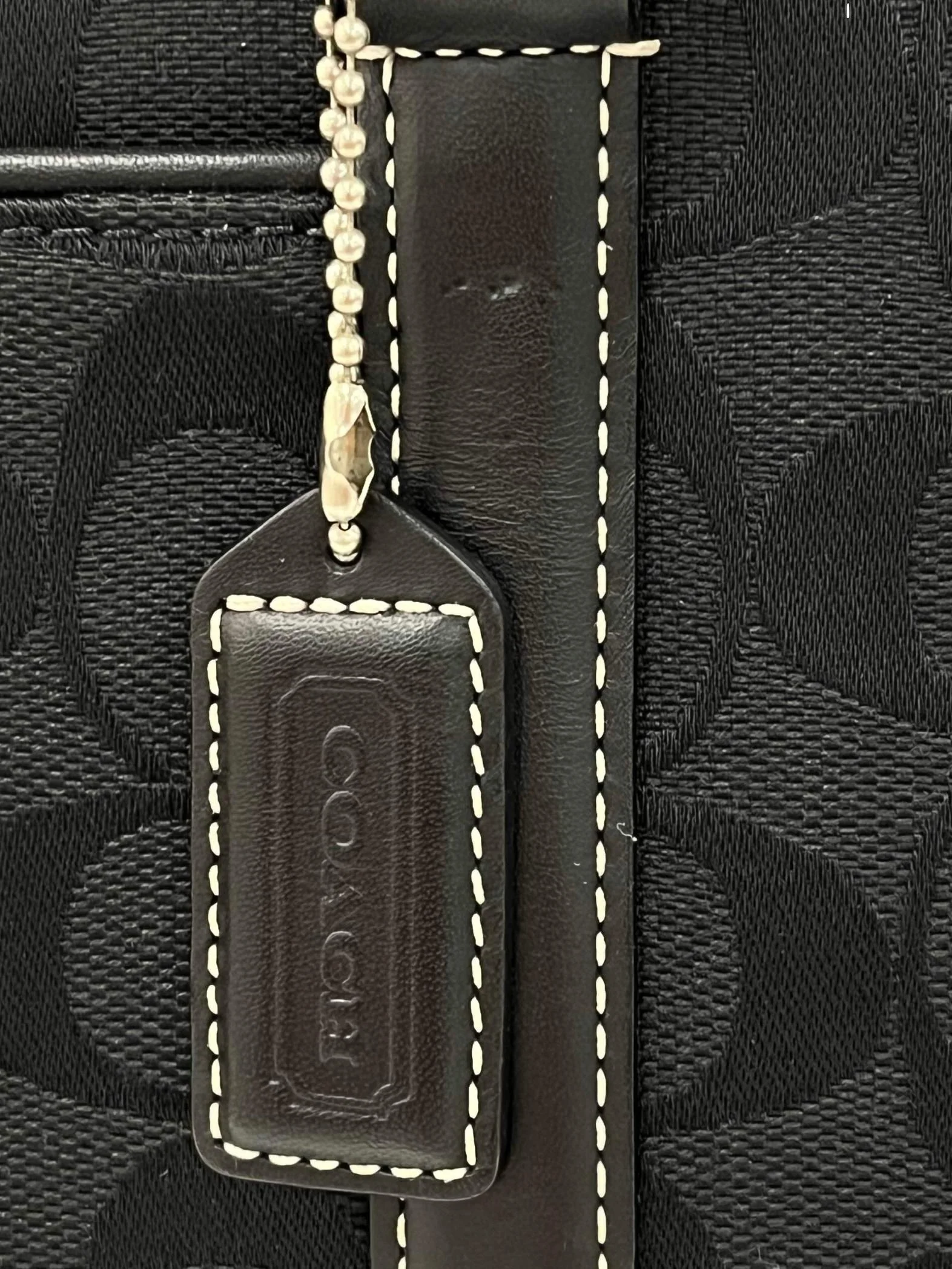 Black Signature Coated Canvas and Leather Briefcase Bag - Image 2
