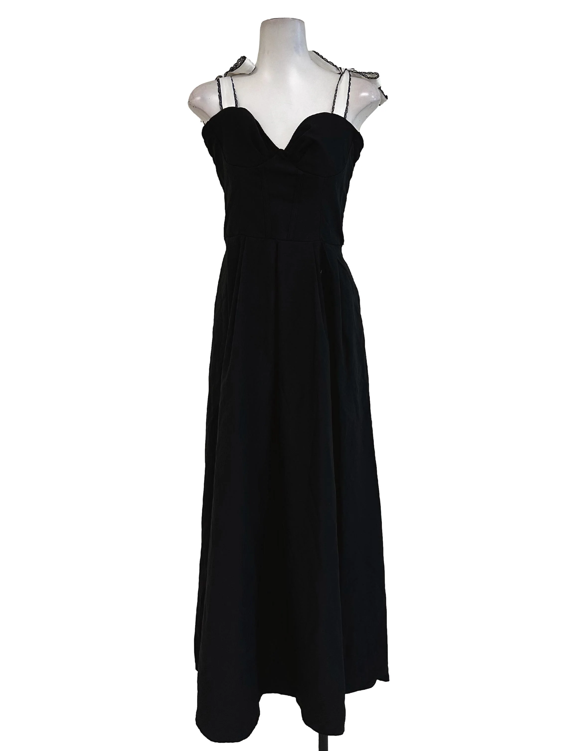 Black Non Padded Sleeveless Maxi Dress
