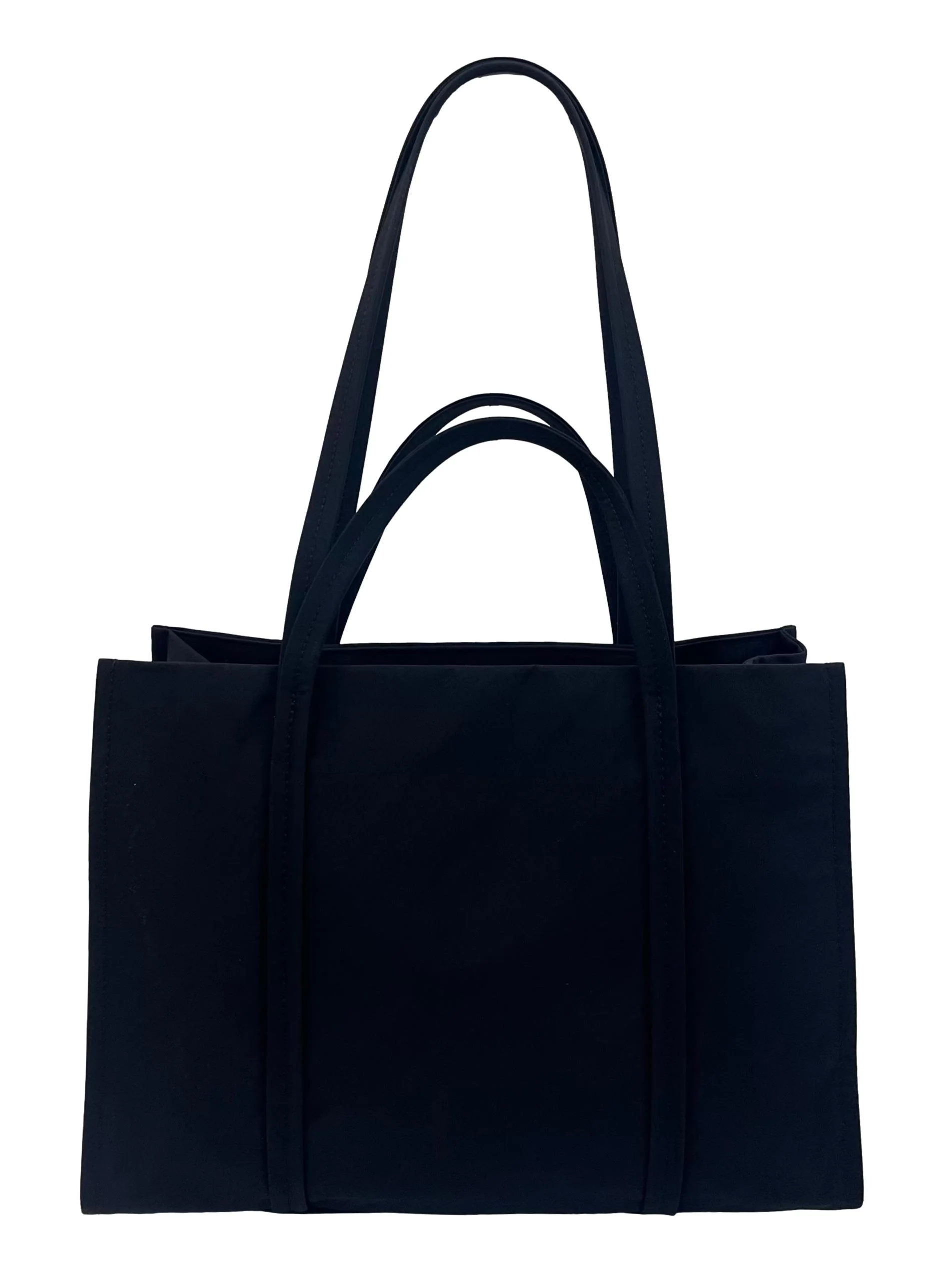 Black Nylon Tote Bag With Detachable Keychain CSN - Image 2