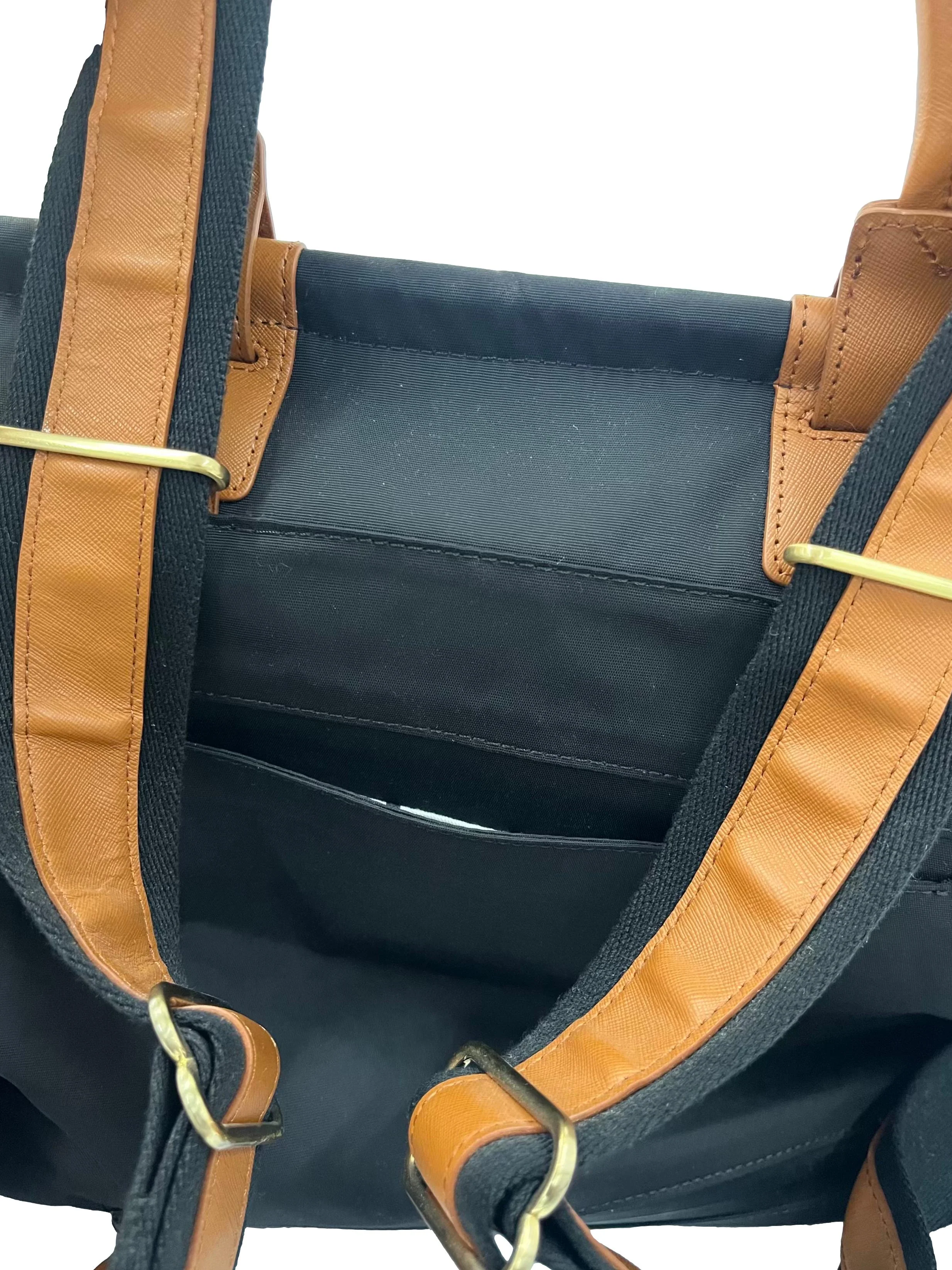 Black Nylon Work/Diaper Bag Backpack With Detachable Straps CSN - Image 10