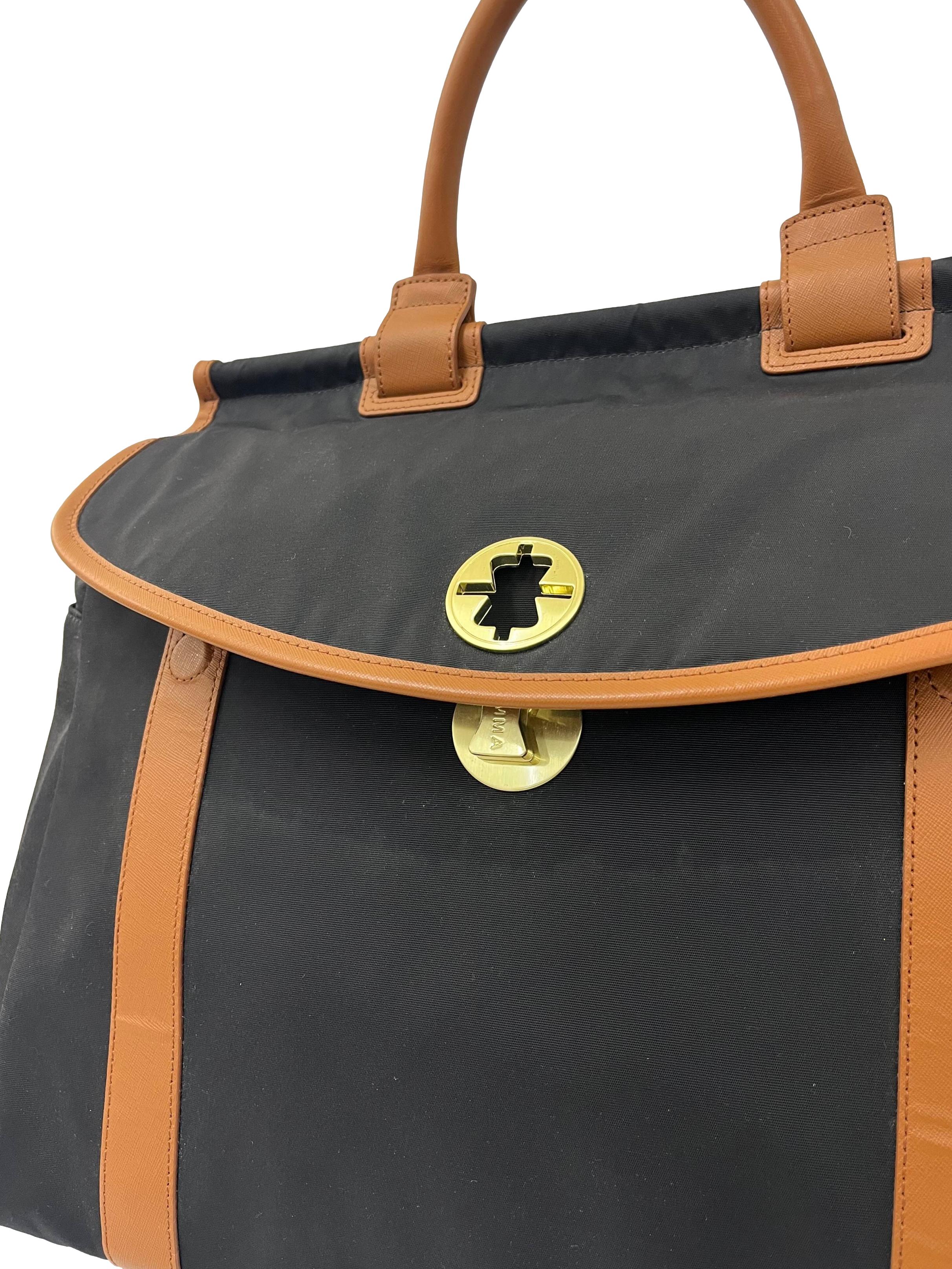 Black Nylon Work/Diaper Bag Backpack With Detachable Straps CSN - Image 4