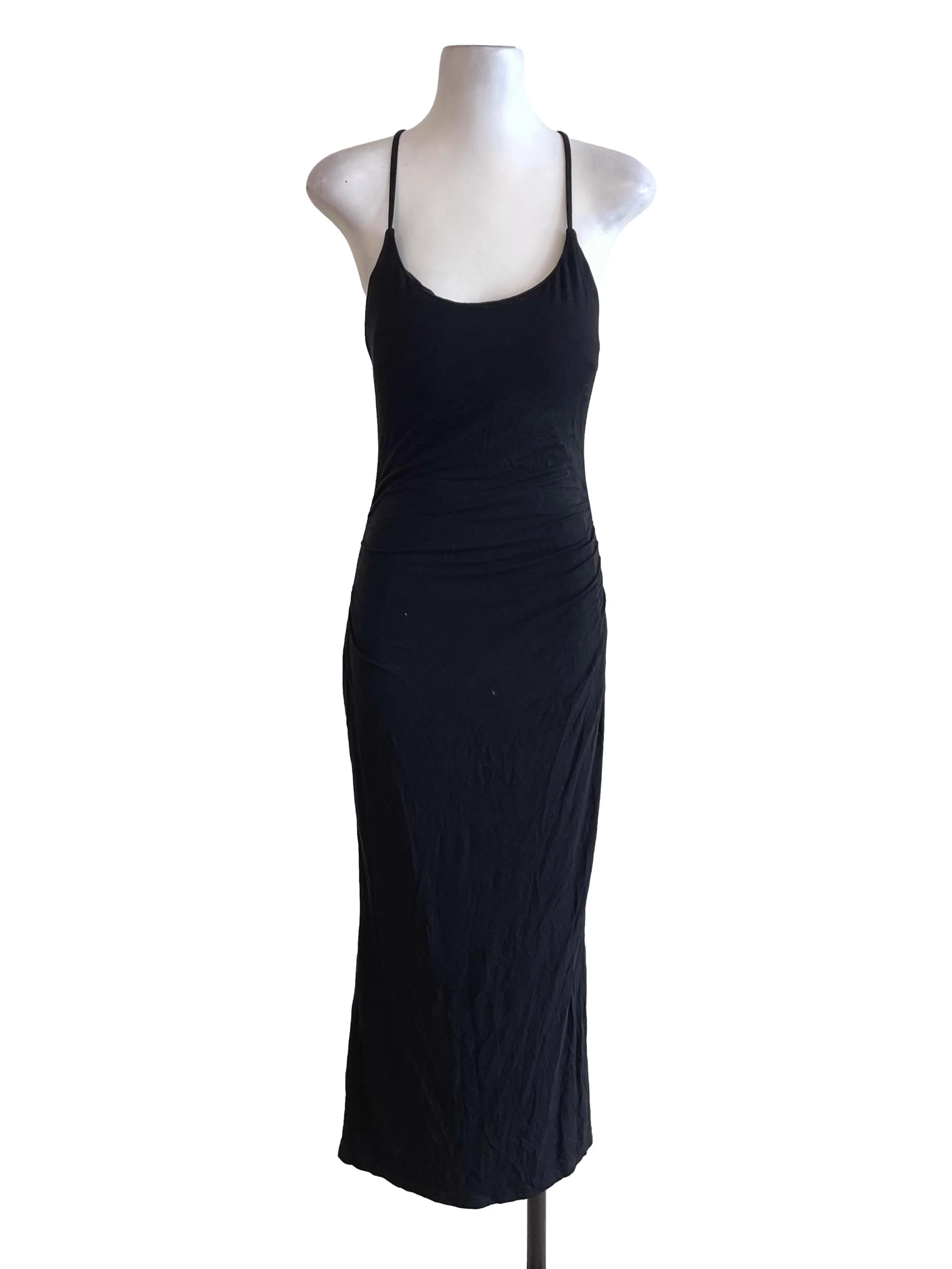 Black Open Back Fit Dress