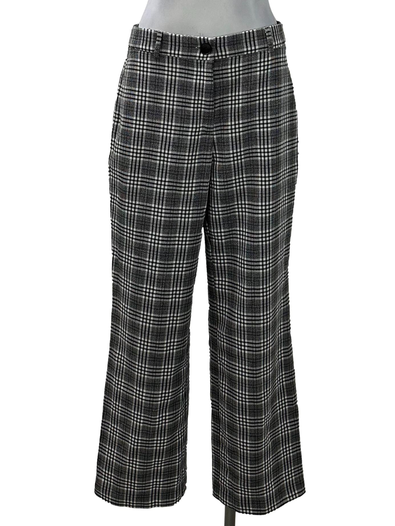 Black Plaid Formal Pants