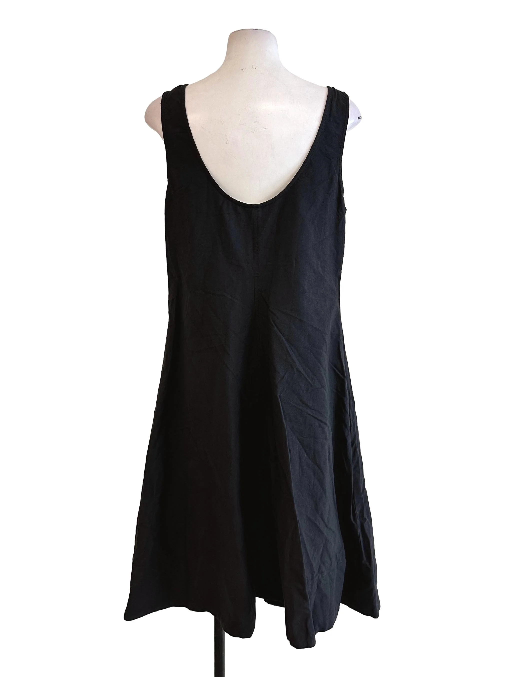 Black Plain Midi Dress LB - Image 2