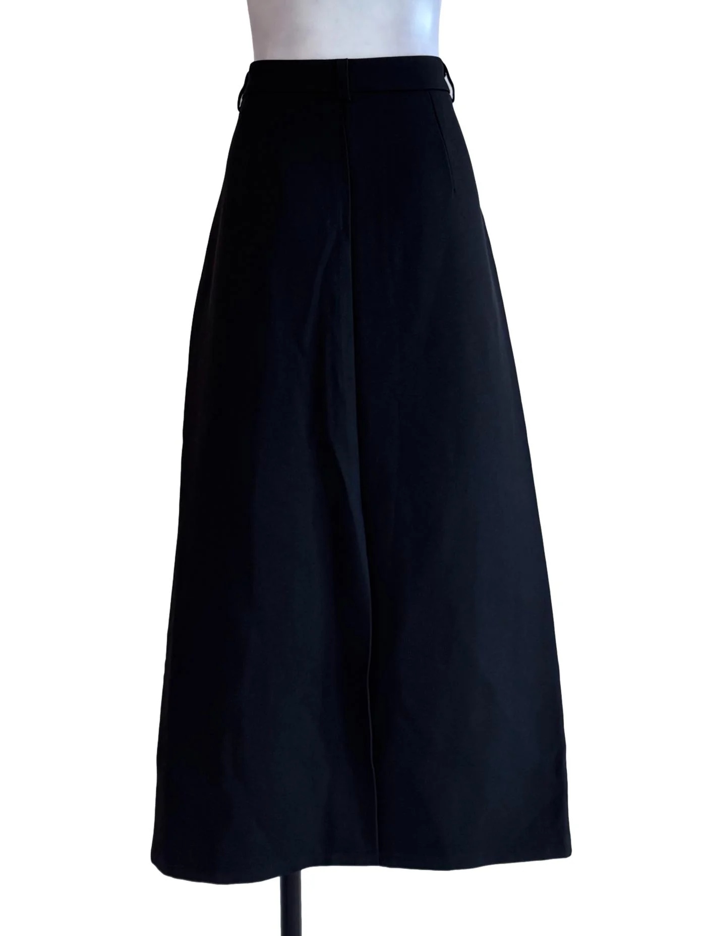 Black Plain Midi Skirt - Image 2