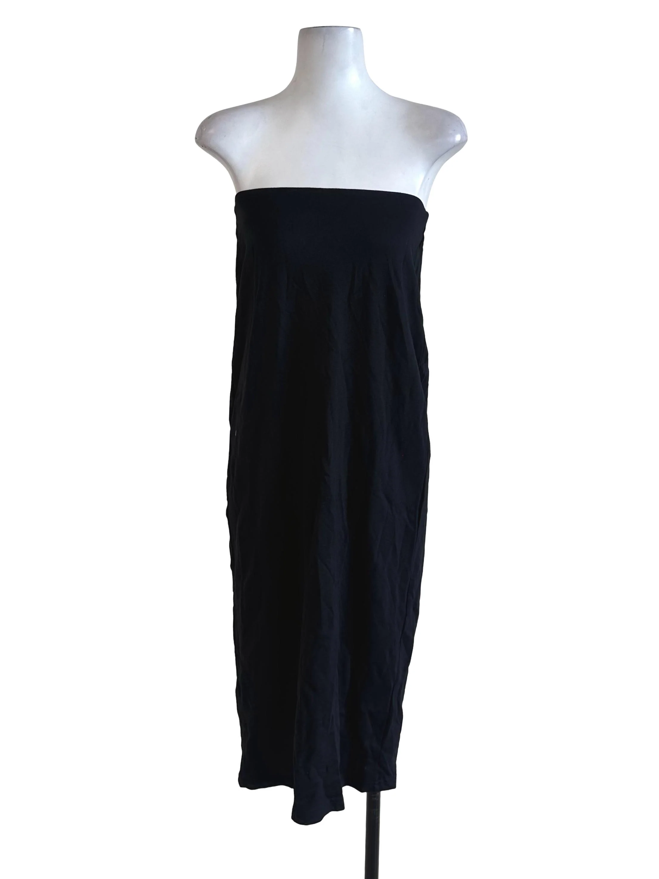 Black Plain Tube Dress