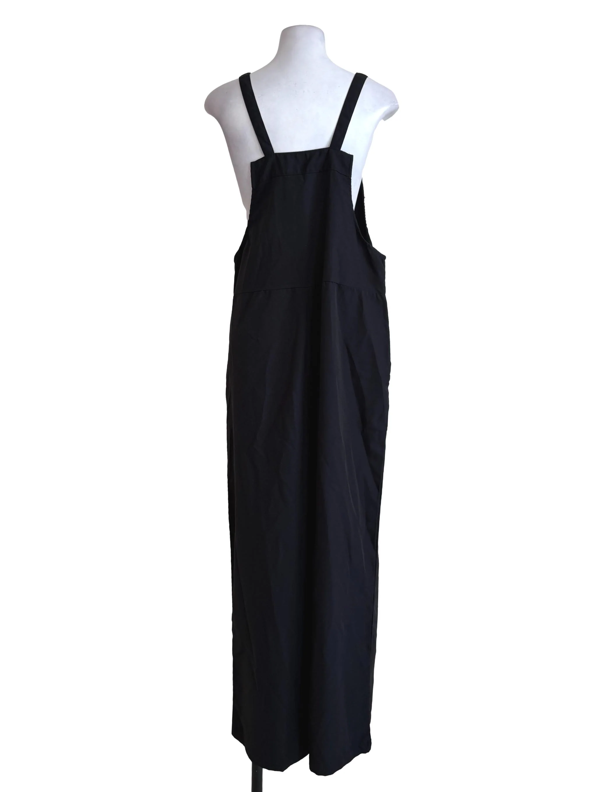 Black Pleated Apron All-Over Jumpsuit - Image 2