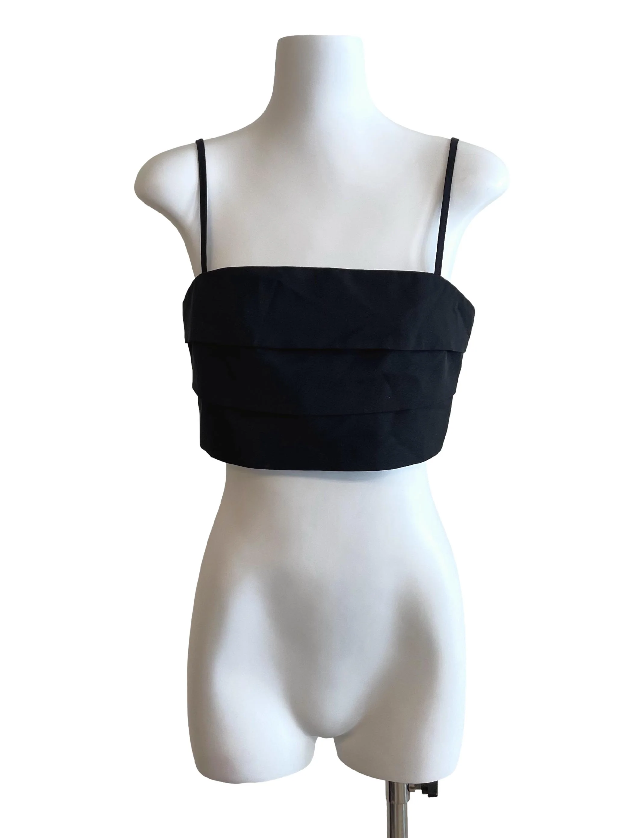 Black Pleated Tube Top