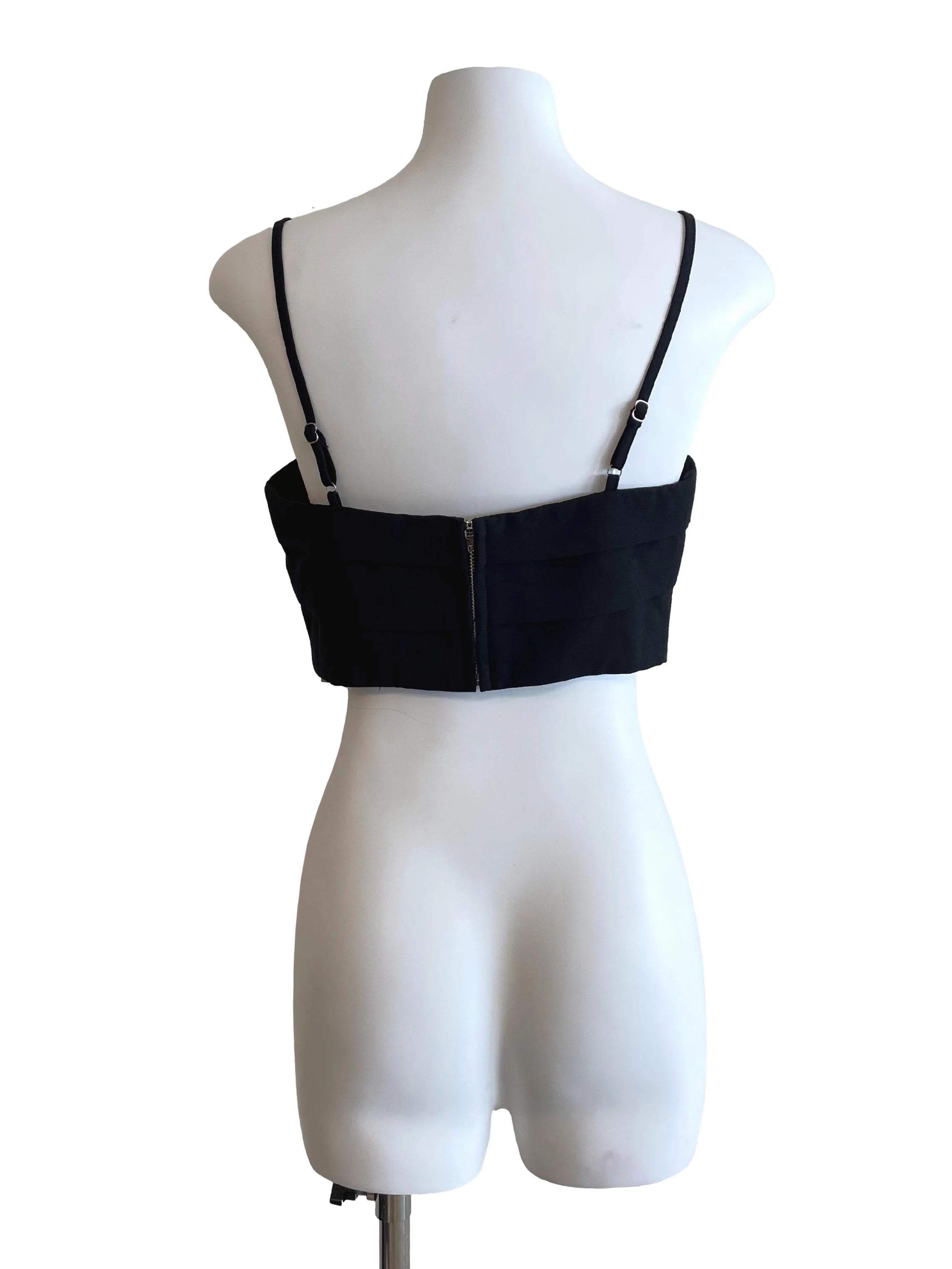 Black Pleated Tube Top - Image 2