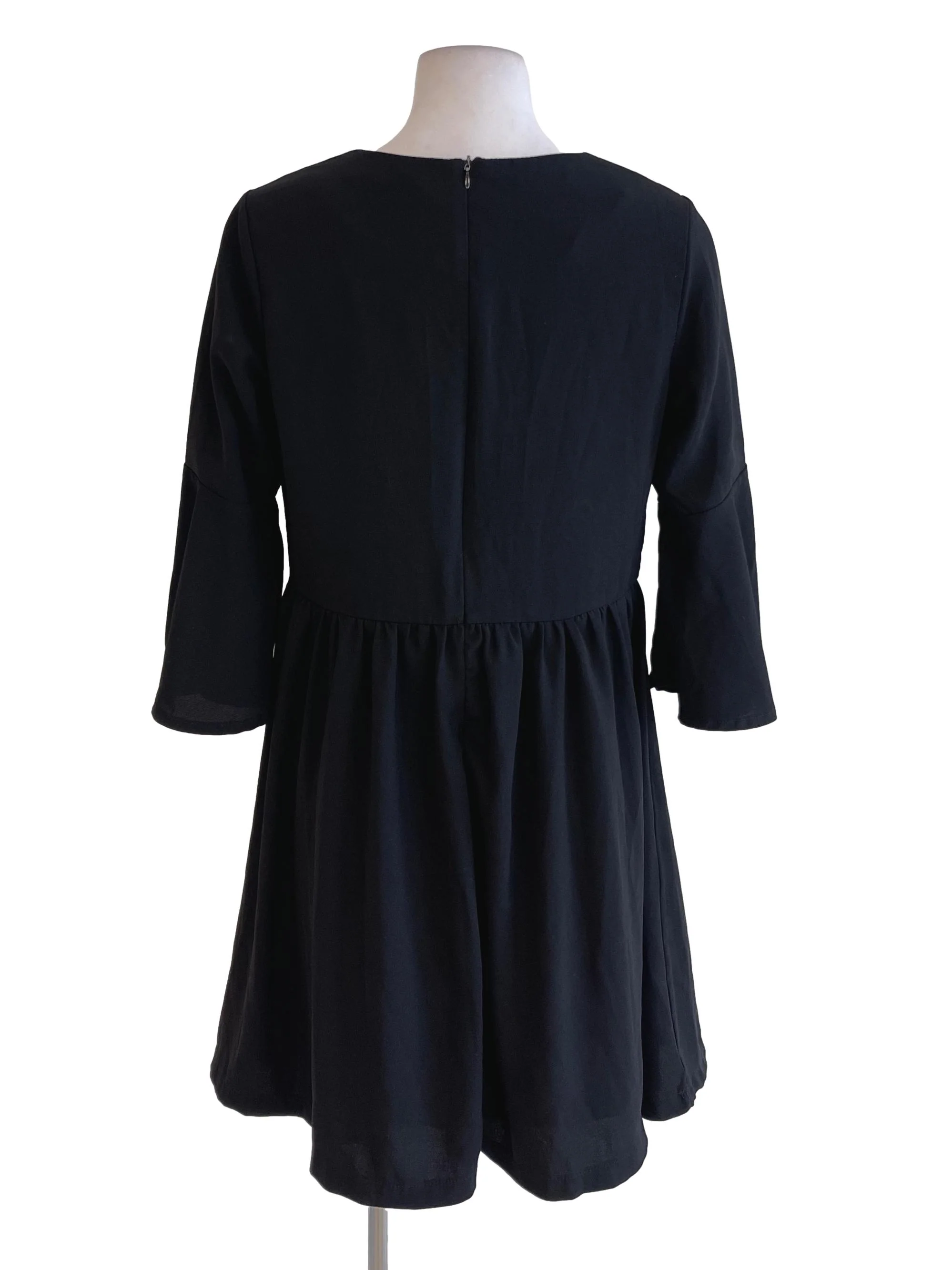 Black Poet Sleeve Babydoll Dress TEM - Image 2