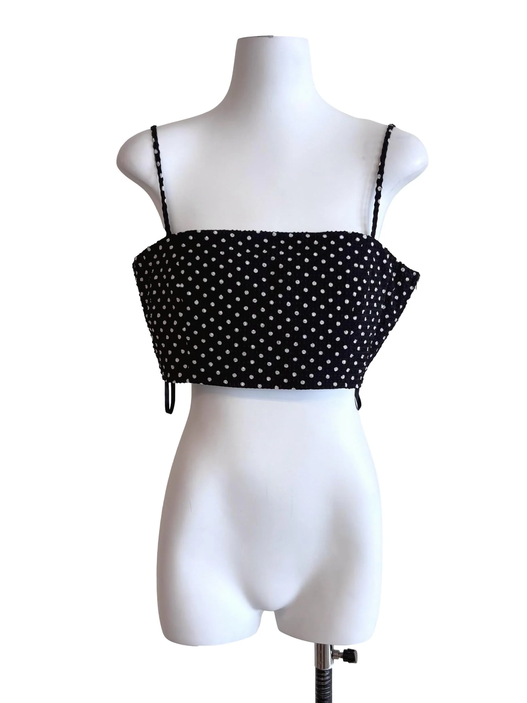 Black Polka Dot Cropped Top LB