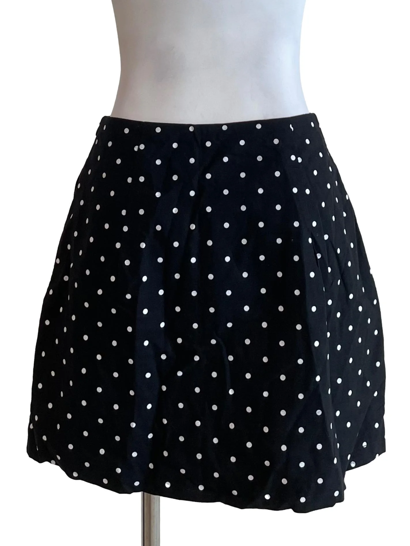 Black Polka Dots Mini Skirt - Image 2