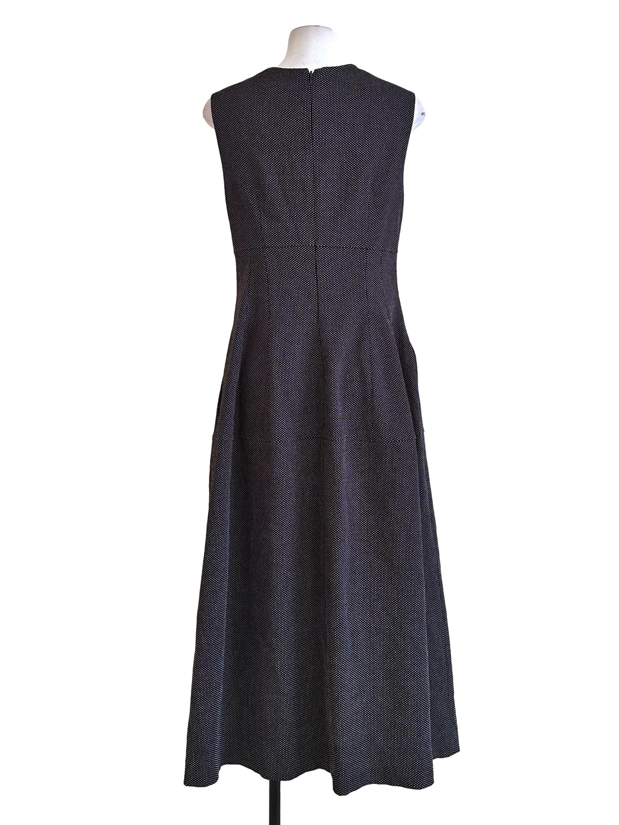 Black Polka Dots Pattern Maxi Dress - Image 2